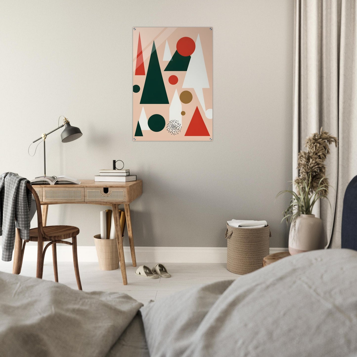 Joyful Geometry - Minimalist Christmas Acrylic Wall Art