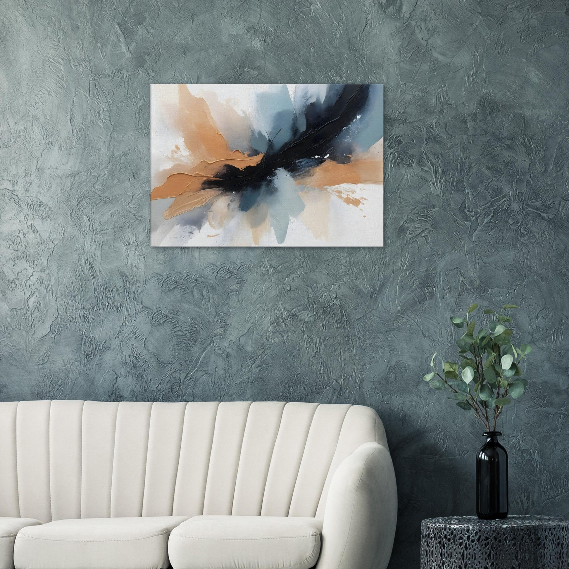 Tranquil Fusion: Minimalist Abstract Canvas Art