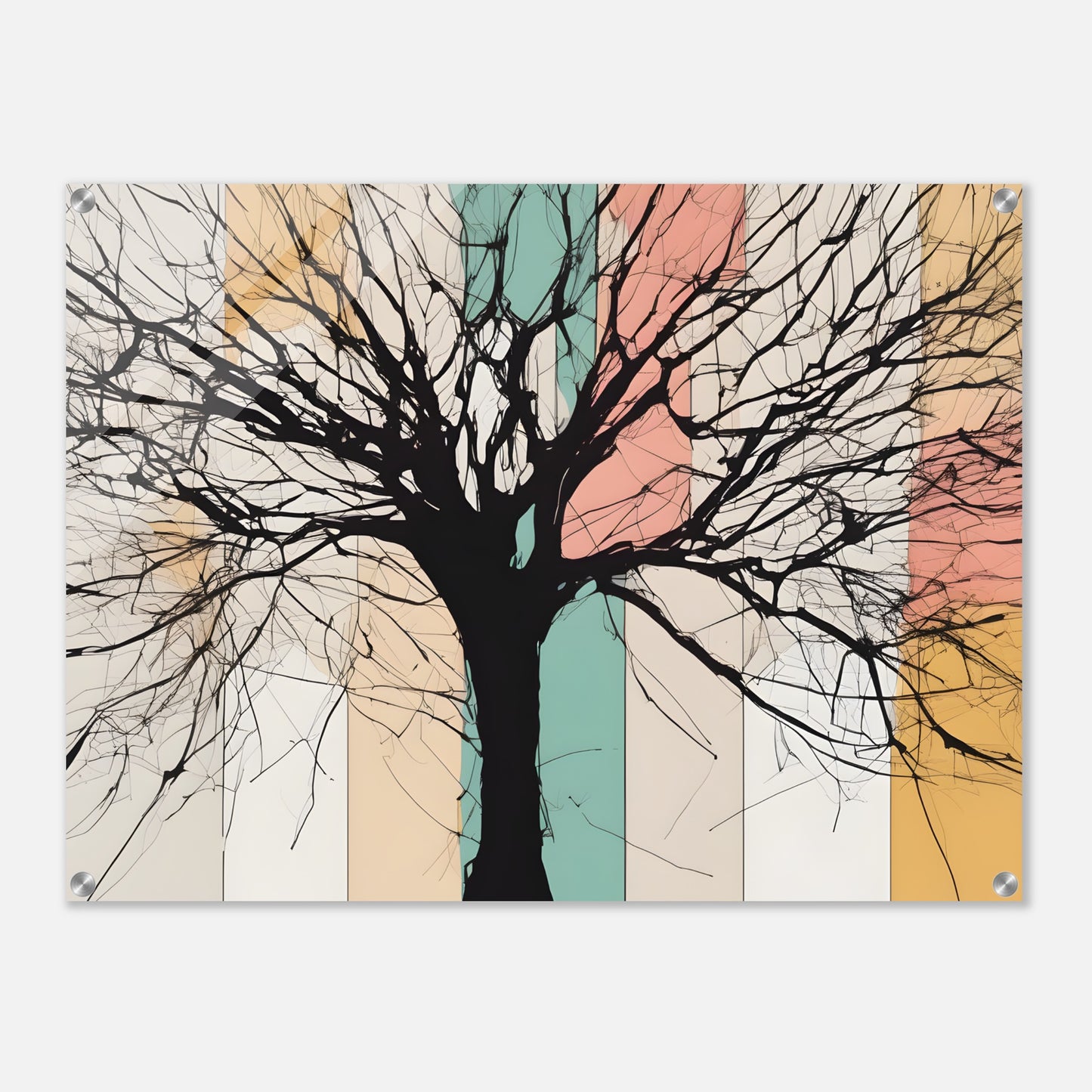 Silhouette Serenity - Minimalist Abstract Tree Wall Art