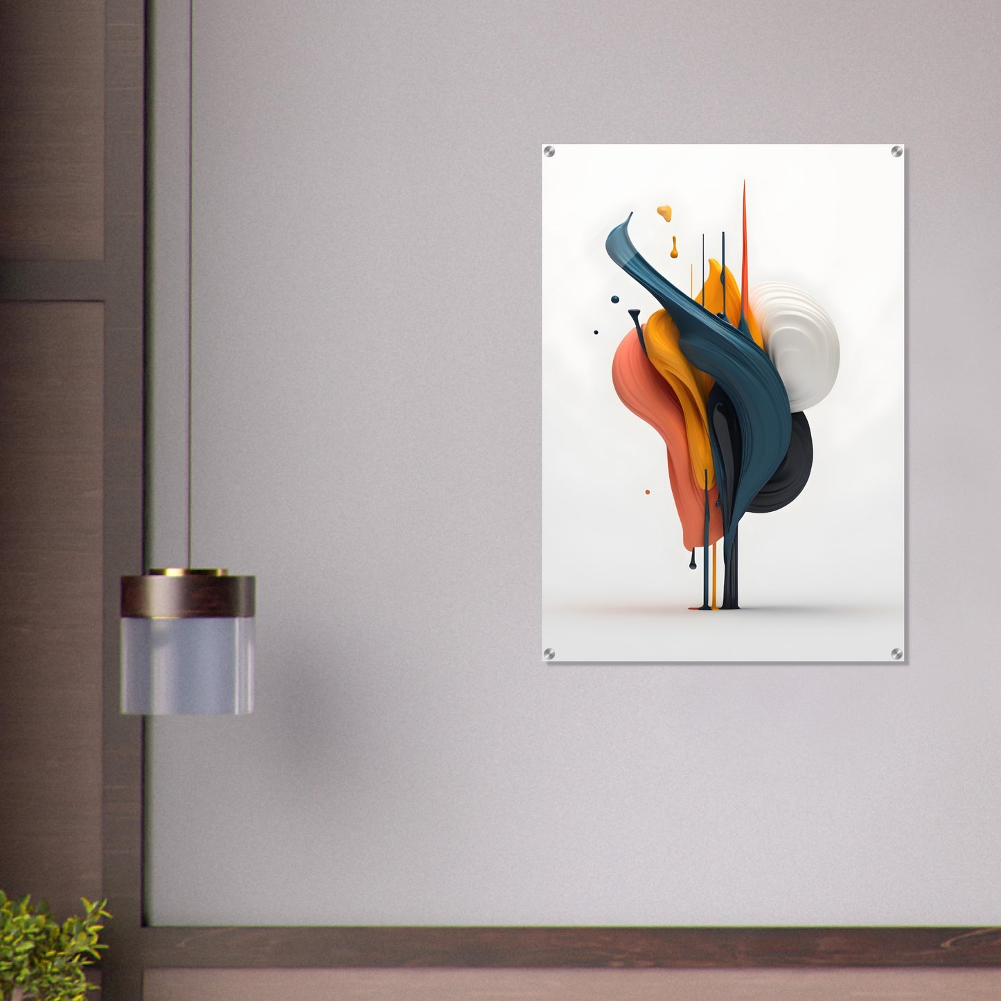 Minimalist Abstract Acrylic Print - Vibrant Wall Art for Modern Spaces