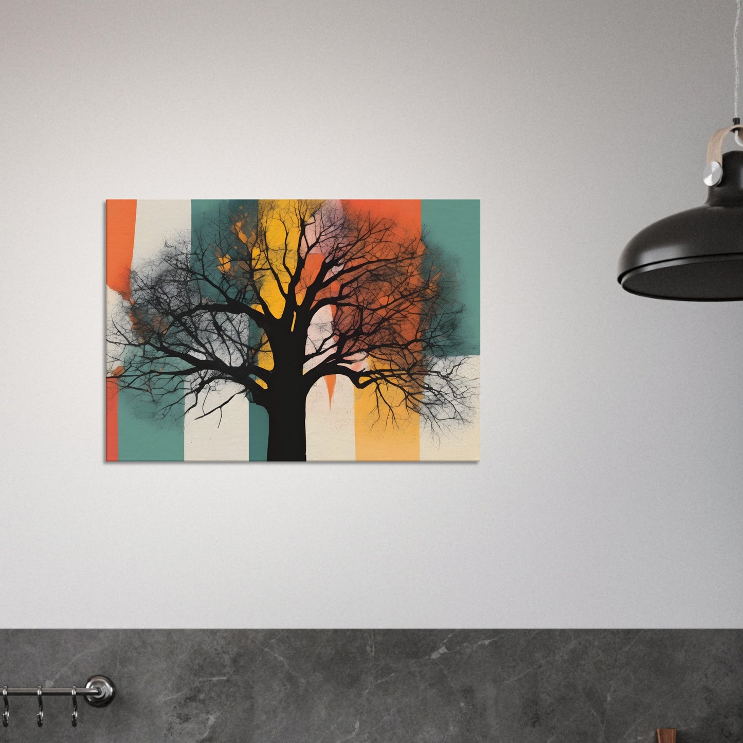 Timeless Connection - Minimalist Tree Canvas Art