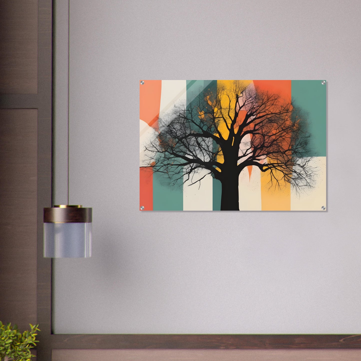 Silhouetted Serenity - Minimalist Abstract Tree Art Print