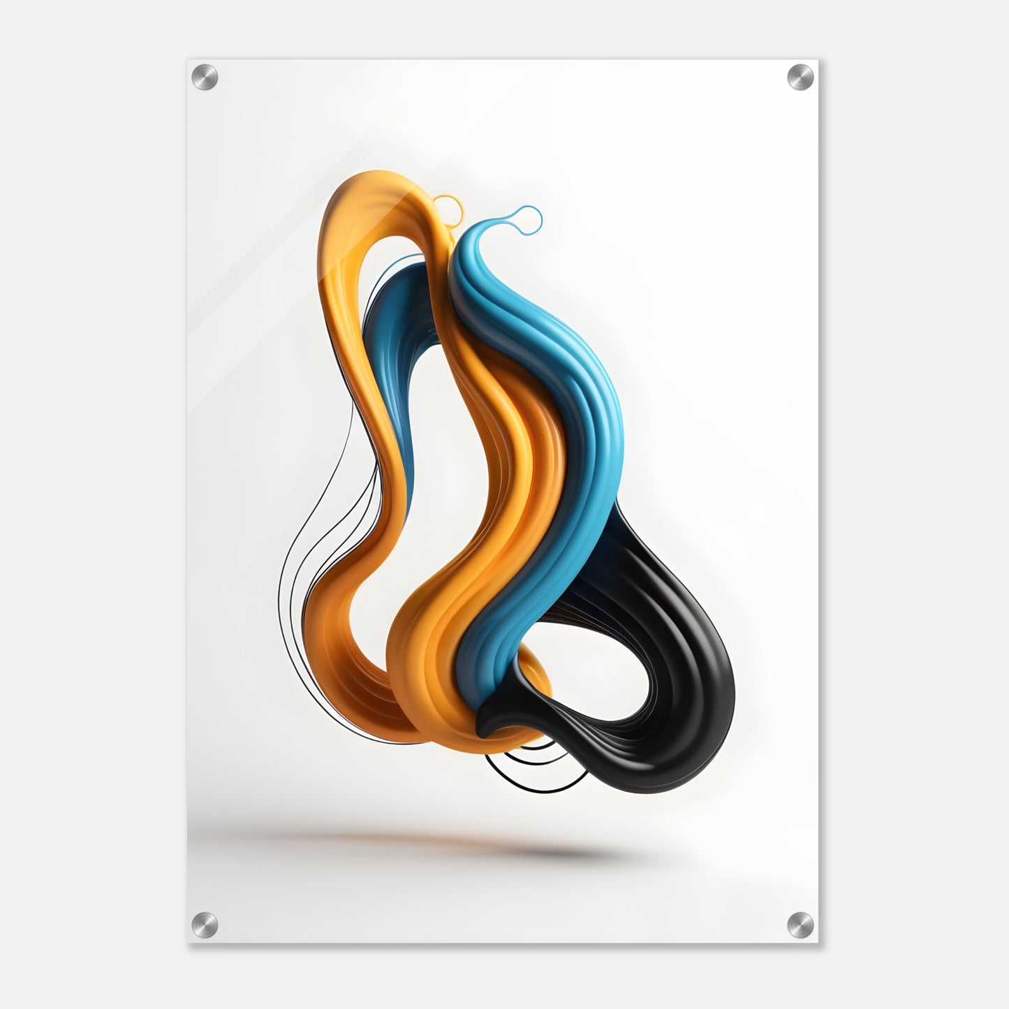 Minimalist Abstract Acrylic Print - Dynamic Flow Art Piece