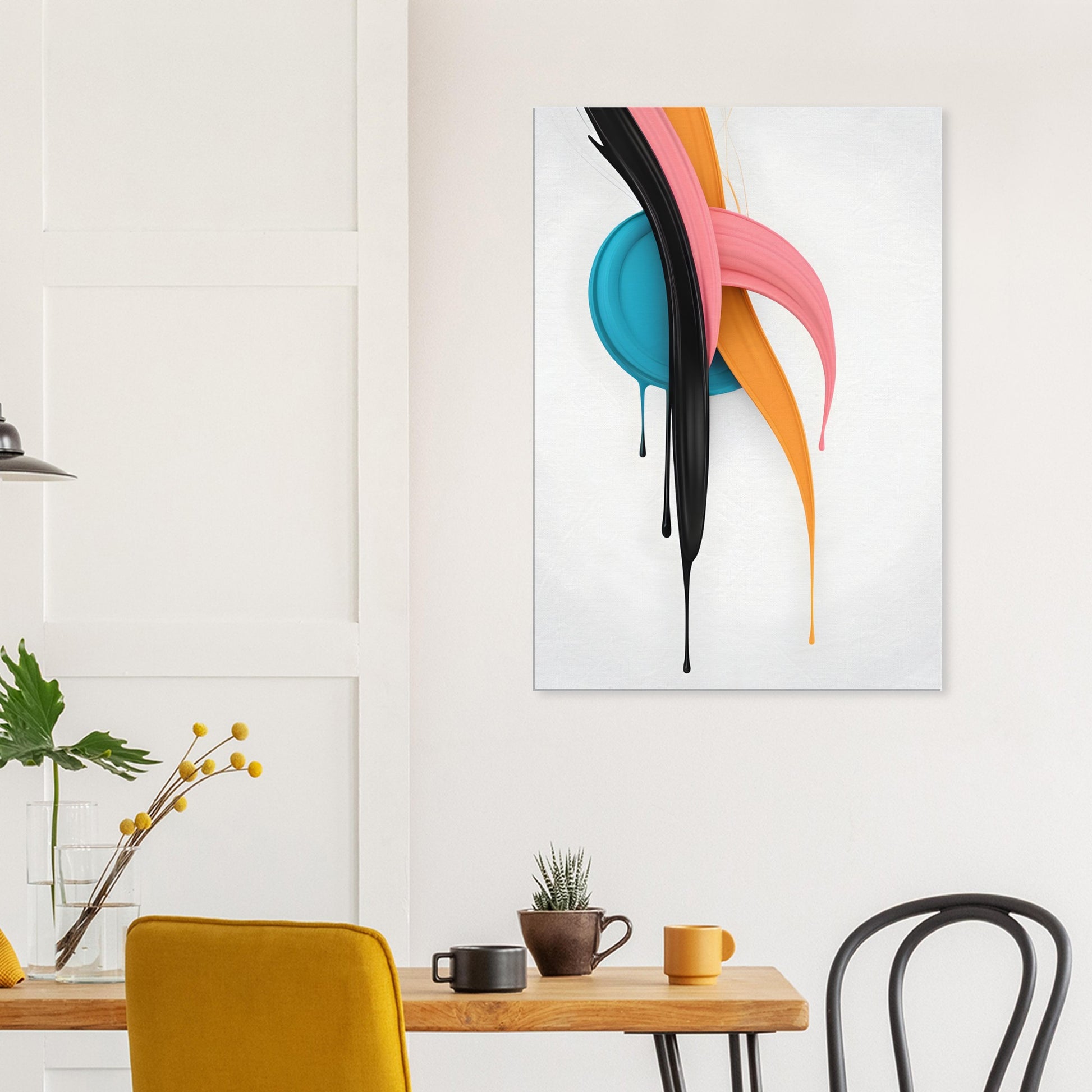 Vibrant Minimalist Abstract Wall Art Canvas Print