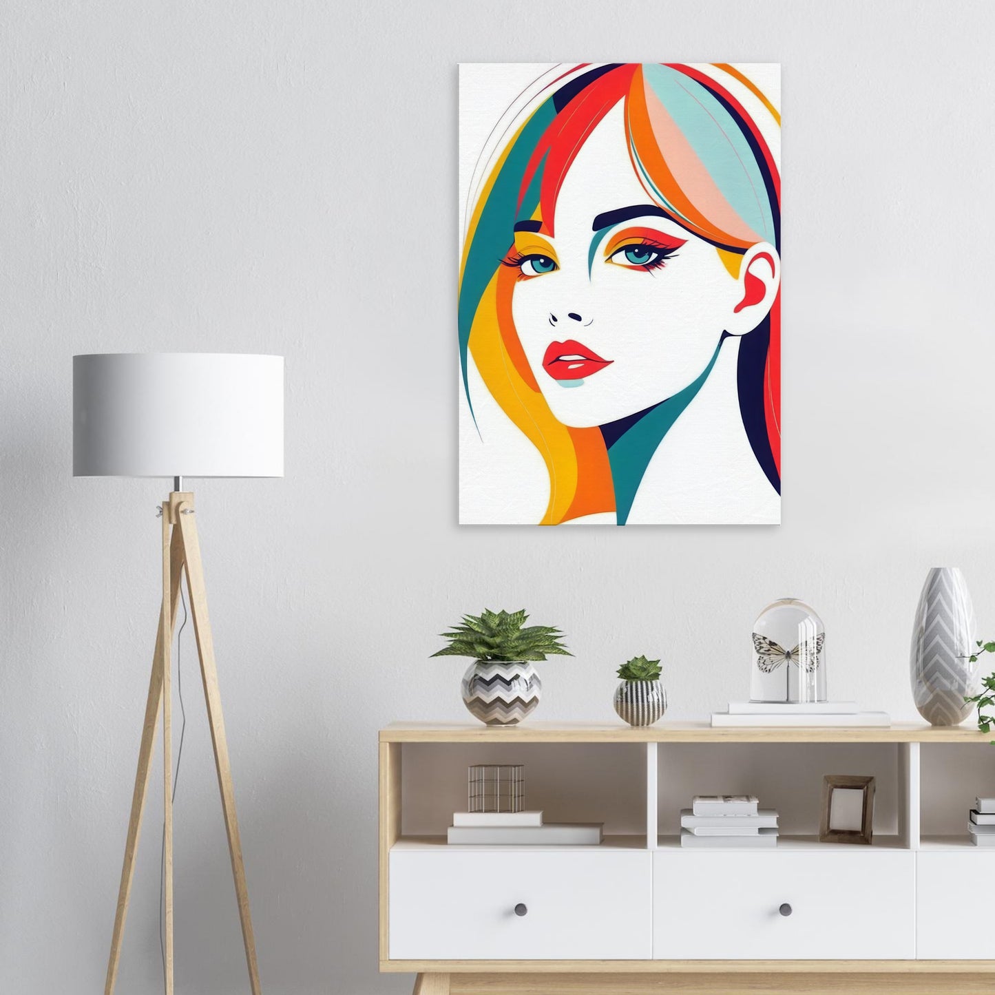 Vibrant Portrait - Bold Minimalist Abstract Wall Art