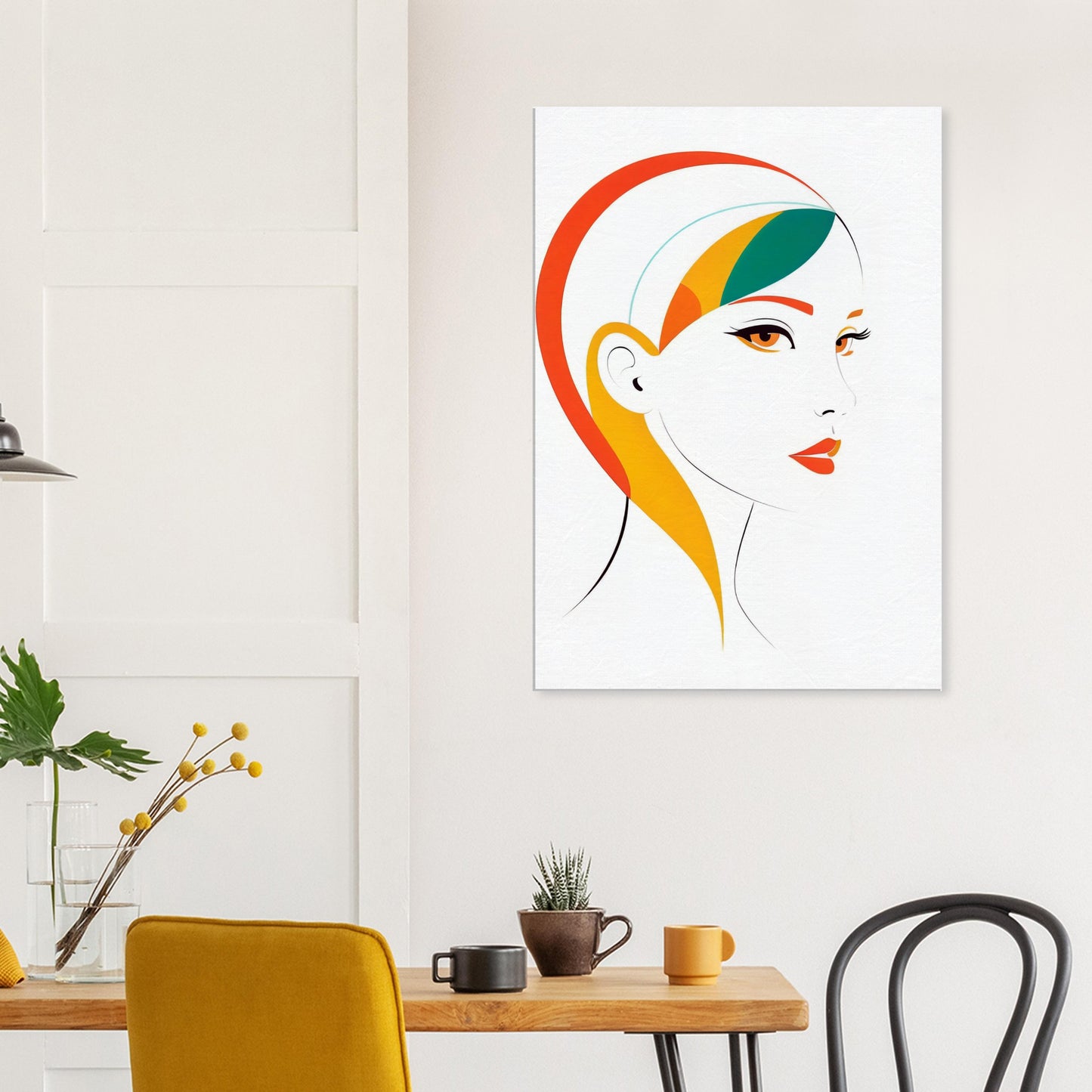 Elegance Unveiled - Minimalist Abstract Female Portrait