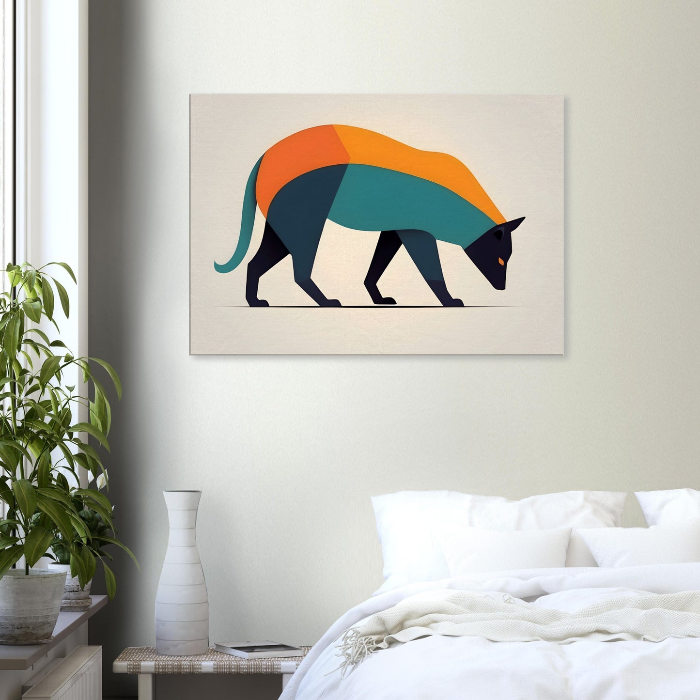 Harmonious Fusion - Minimalist Abstract Animal Wall Art