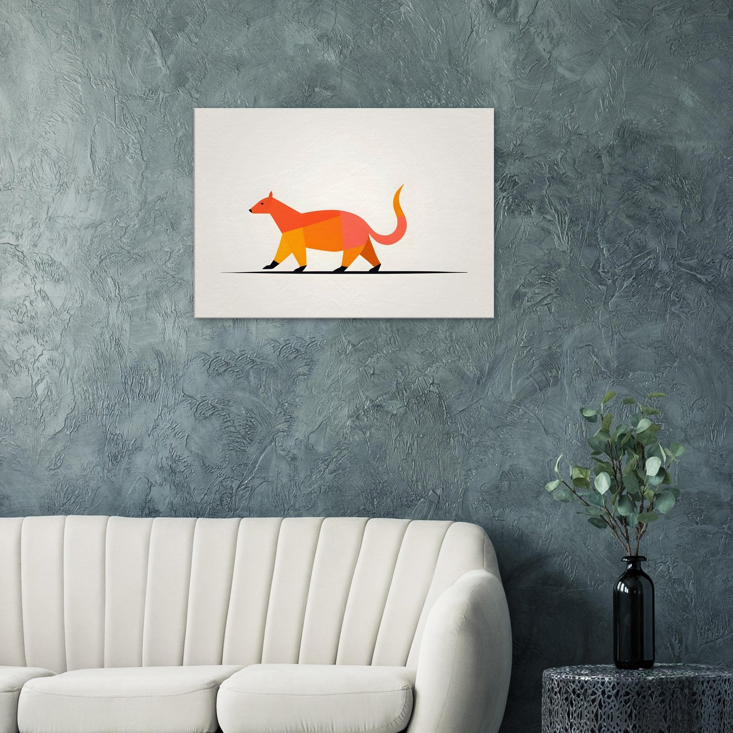 Feline Walk - Minimalist Abstract Wall Art Design