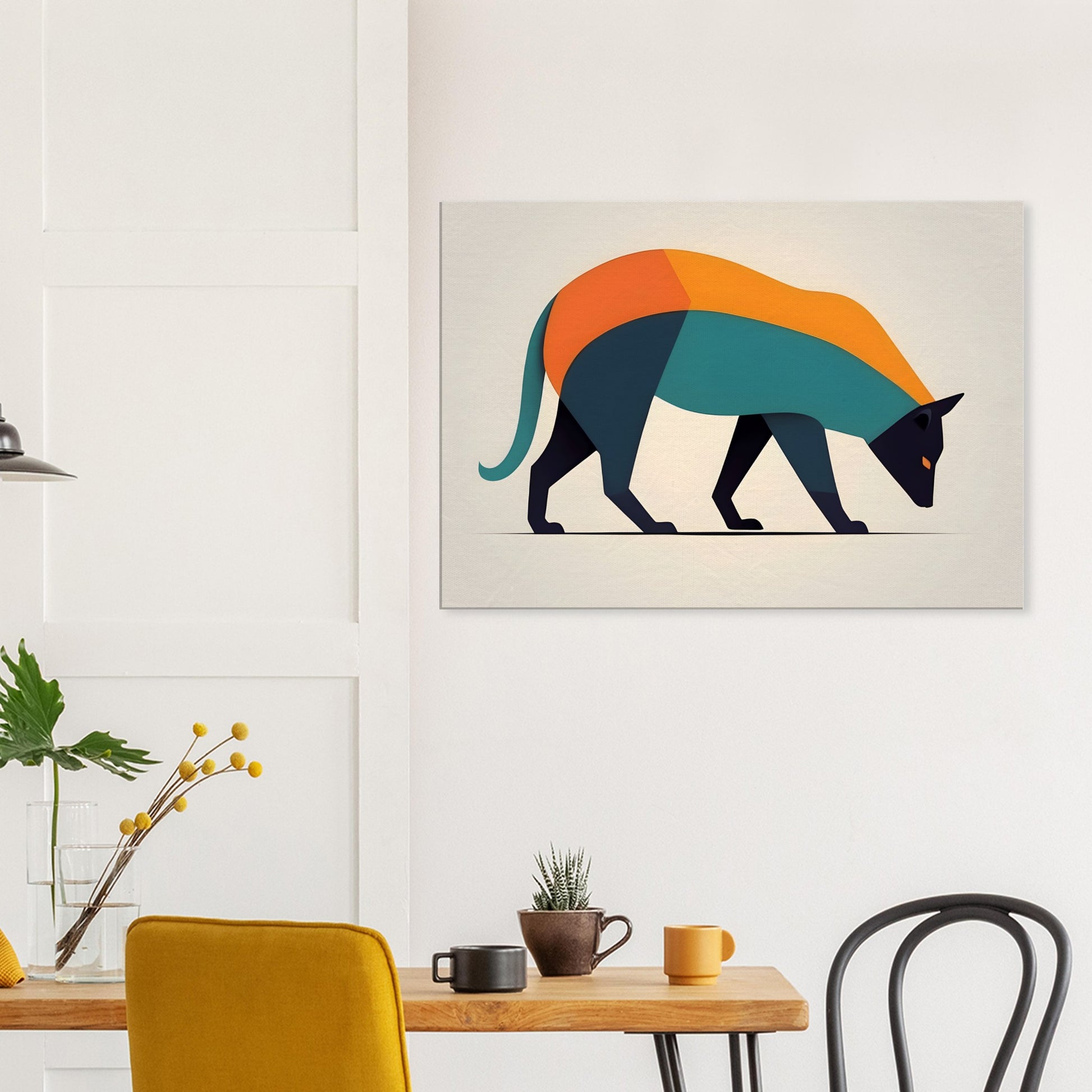 Harmonious Fusion - Minimalist Abstract Animal Wall Art