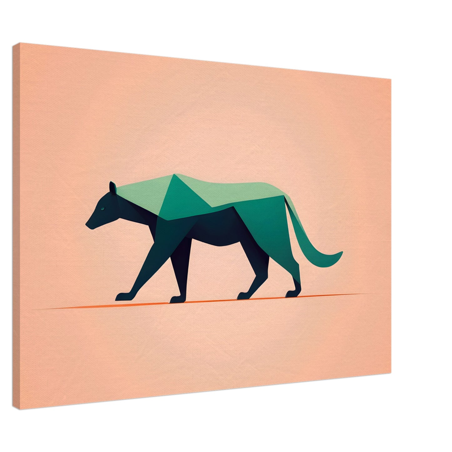 Bear Silhouette - Minimalist Abstract Canvas Art for Home