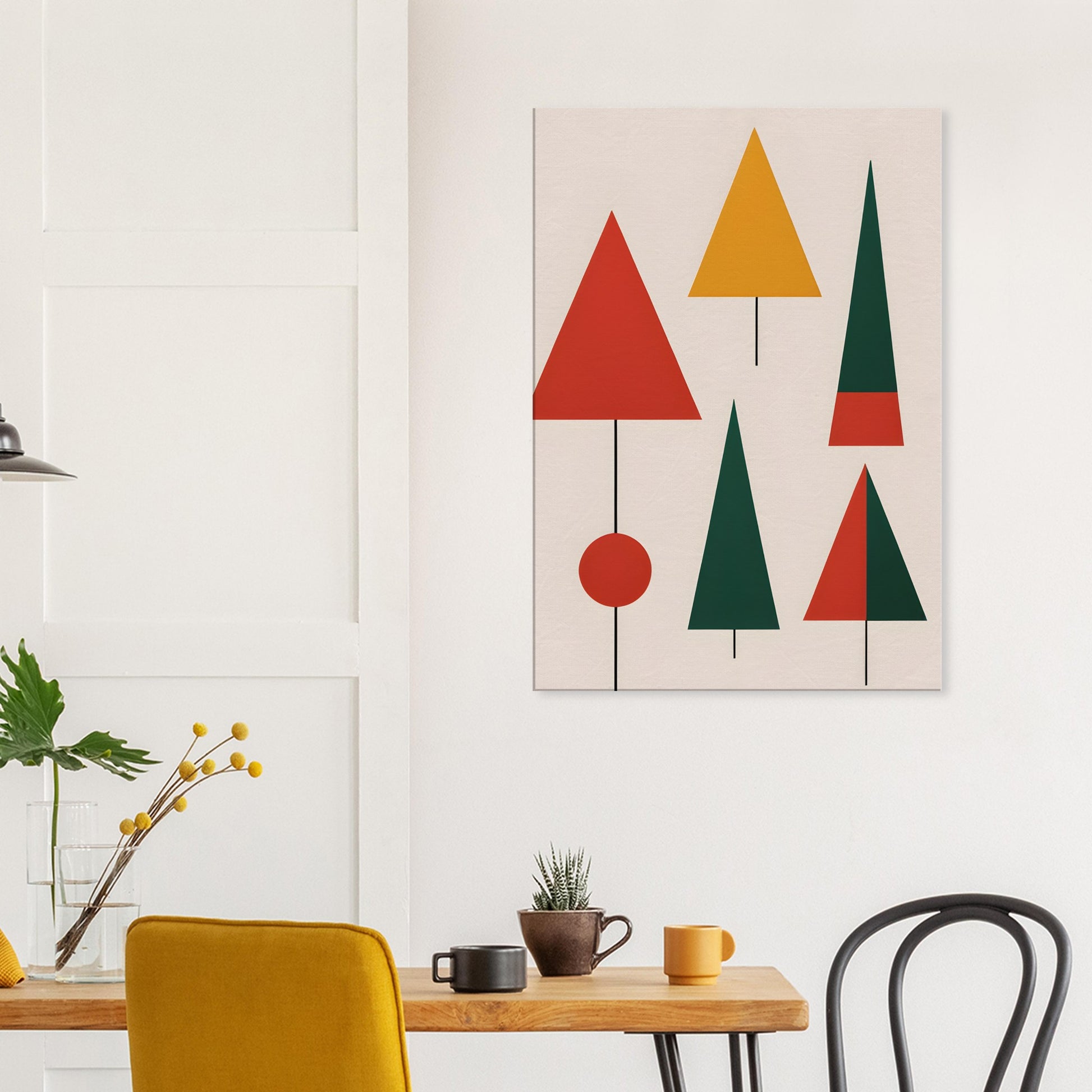 Festive Forest - Minimalist Abstract Christmas Canvas Print