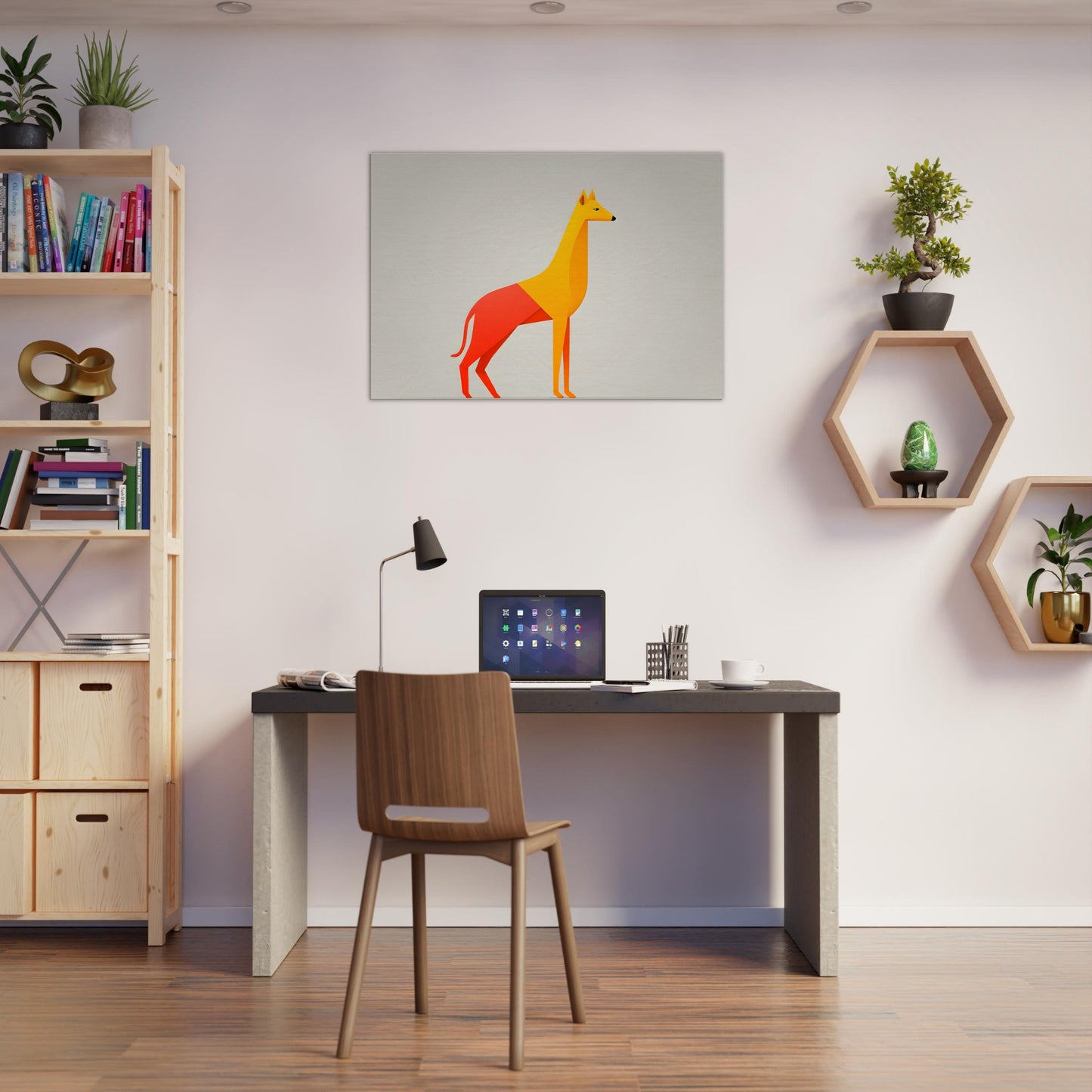 Whimsical Canine - Minimalist Abstract Art for Modern Spaces