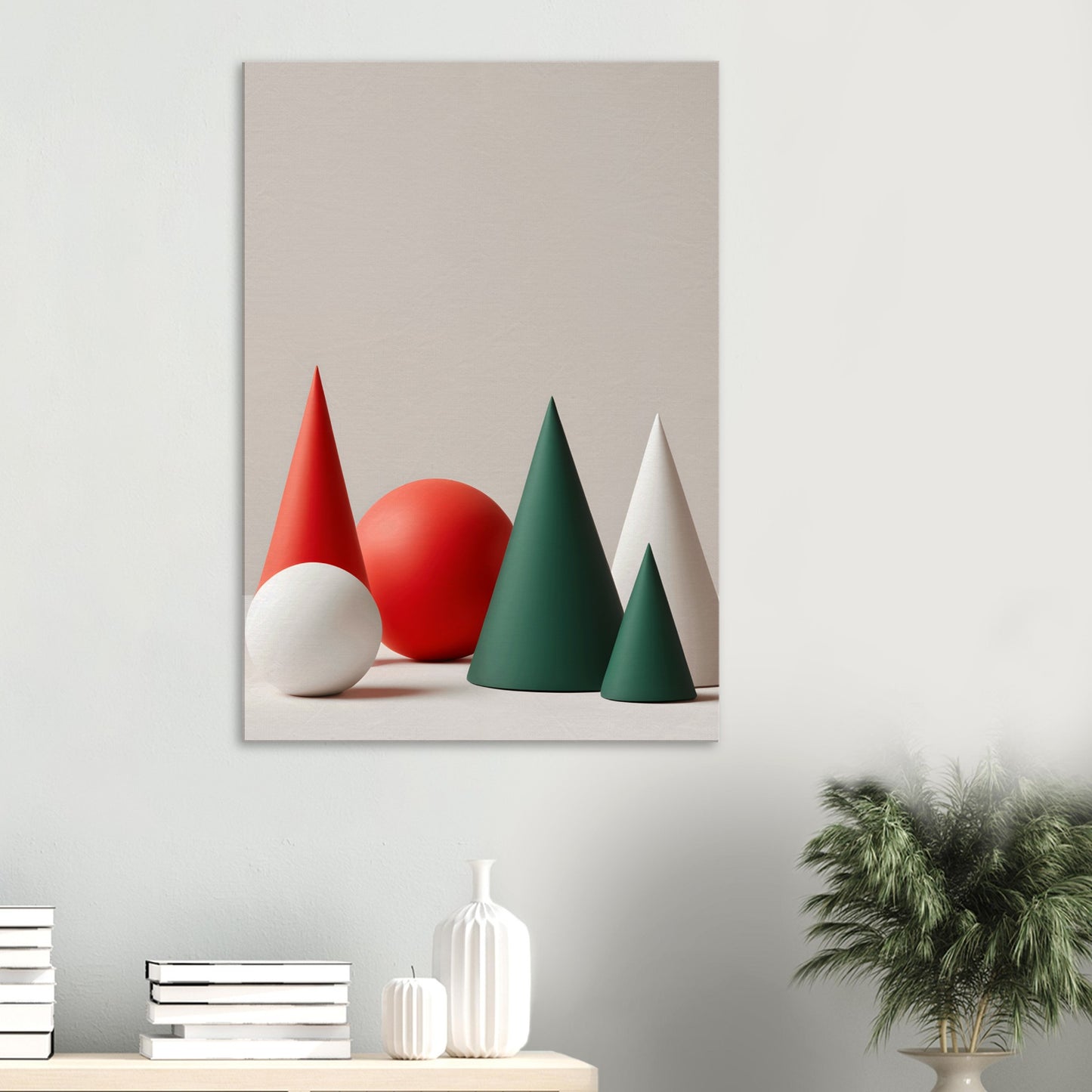 Serene Joy - Minimalist Christmas Canvas Wall Art