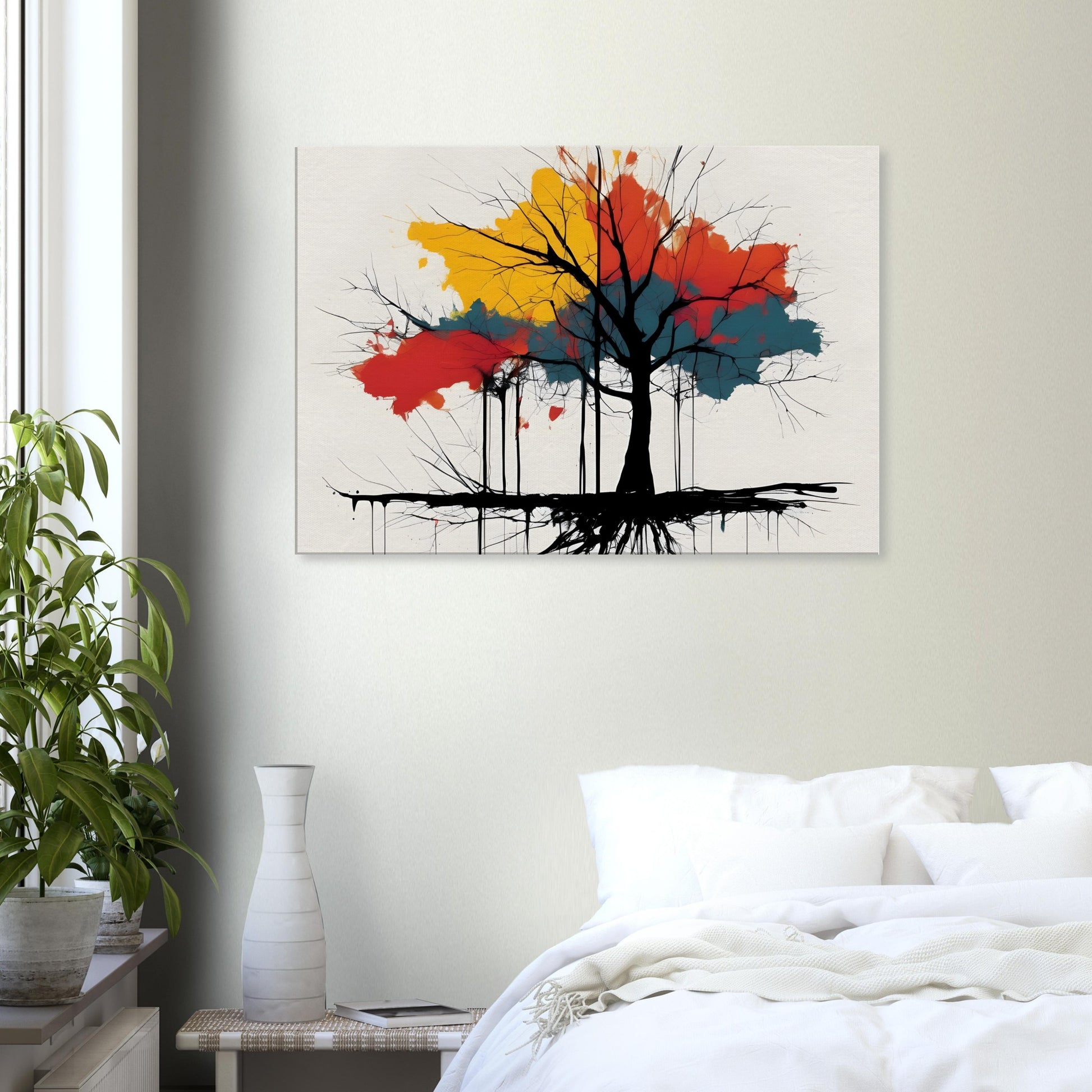 Rebirth Tree Canvas Print - Minimalist Abstract Art