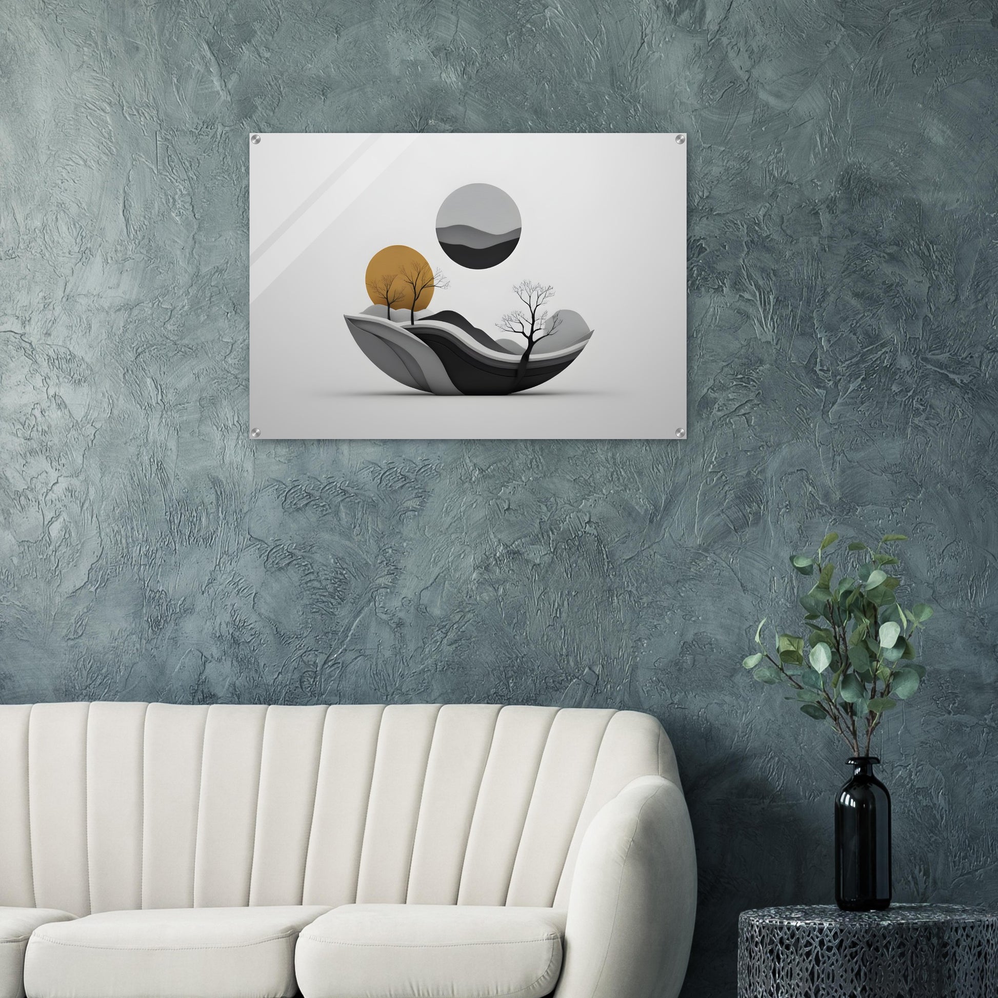 Minimalist Abstract Acrylic Print for Modern Wall Art