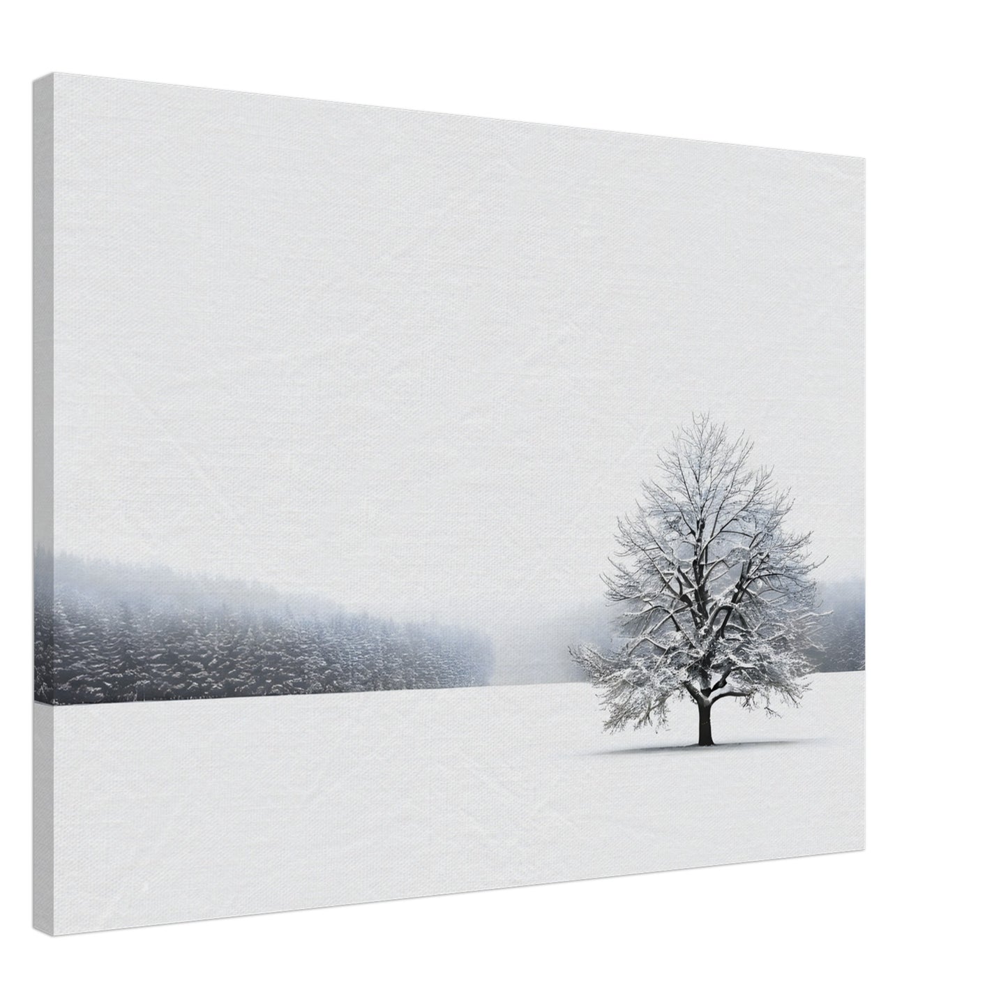 Minimalist Abstract Winter Landscape Canvas Art for Home Decor