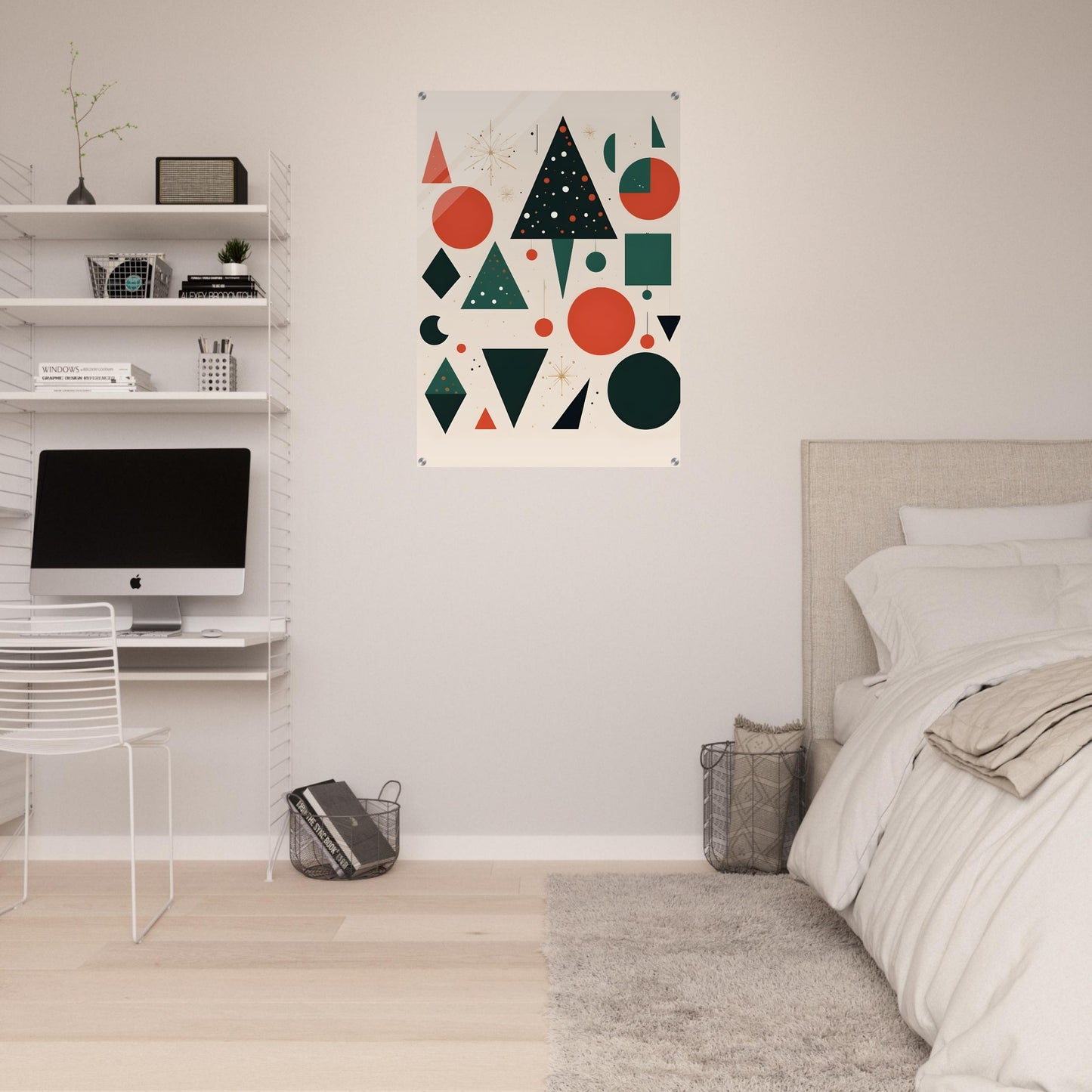 Whimsical Christmas Shapes - Abstract Minimalist Wall Art