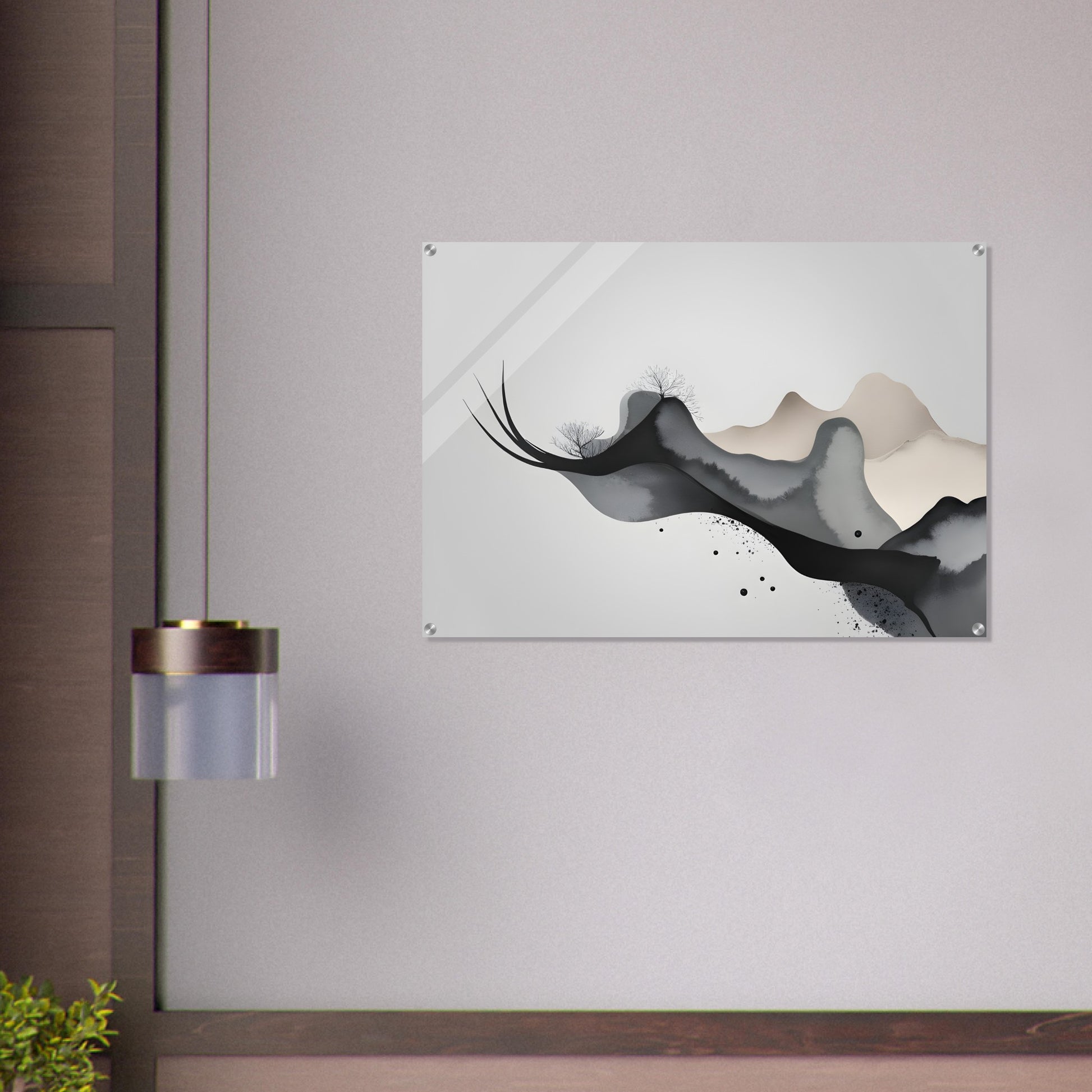 Elegant Minimalist Abstract Acrylic Print for Modern Décor