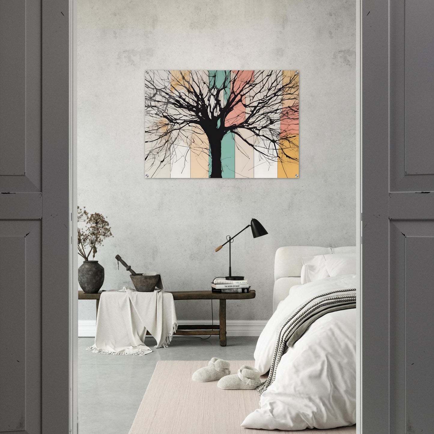 Silhouette Serenity - Minimalist Abstract Tree Wall Art