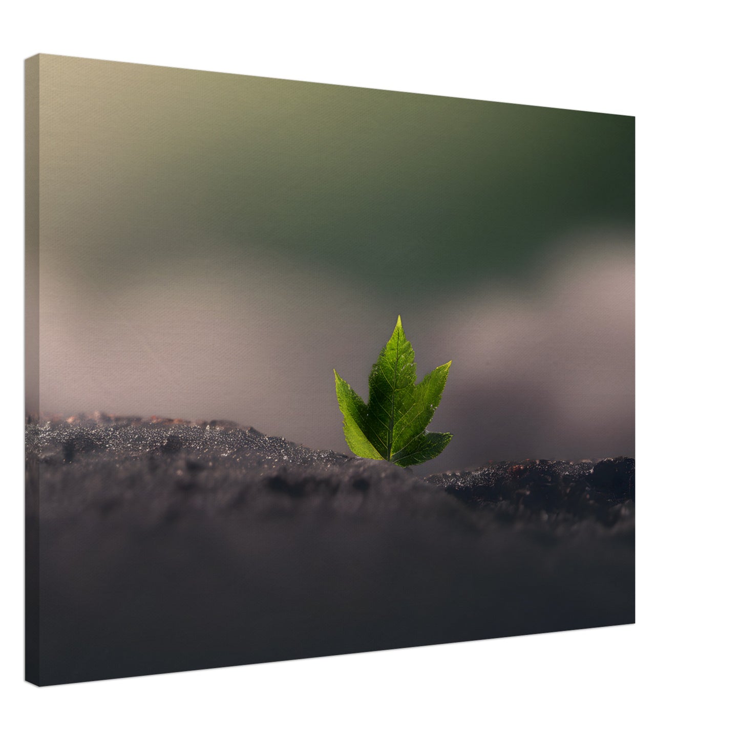 Minimalist Abstract Wall Art - Serene Green Growth for Home Décor