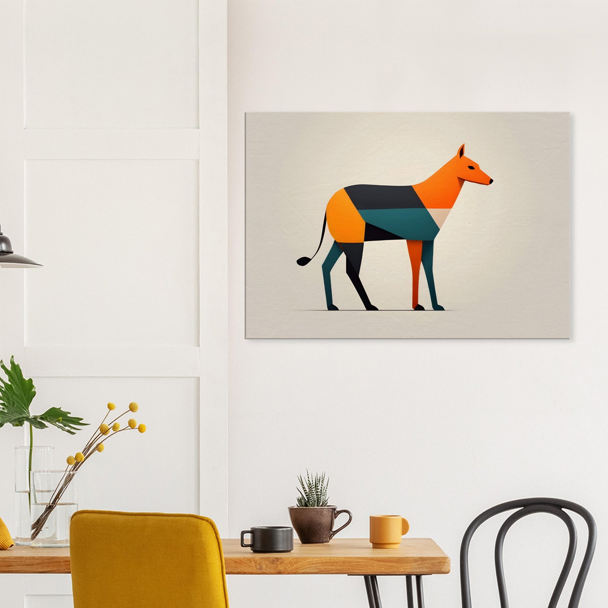 Paws & Color - Minimalist Abstract Dog Art for Modern Homes