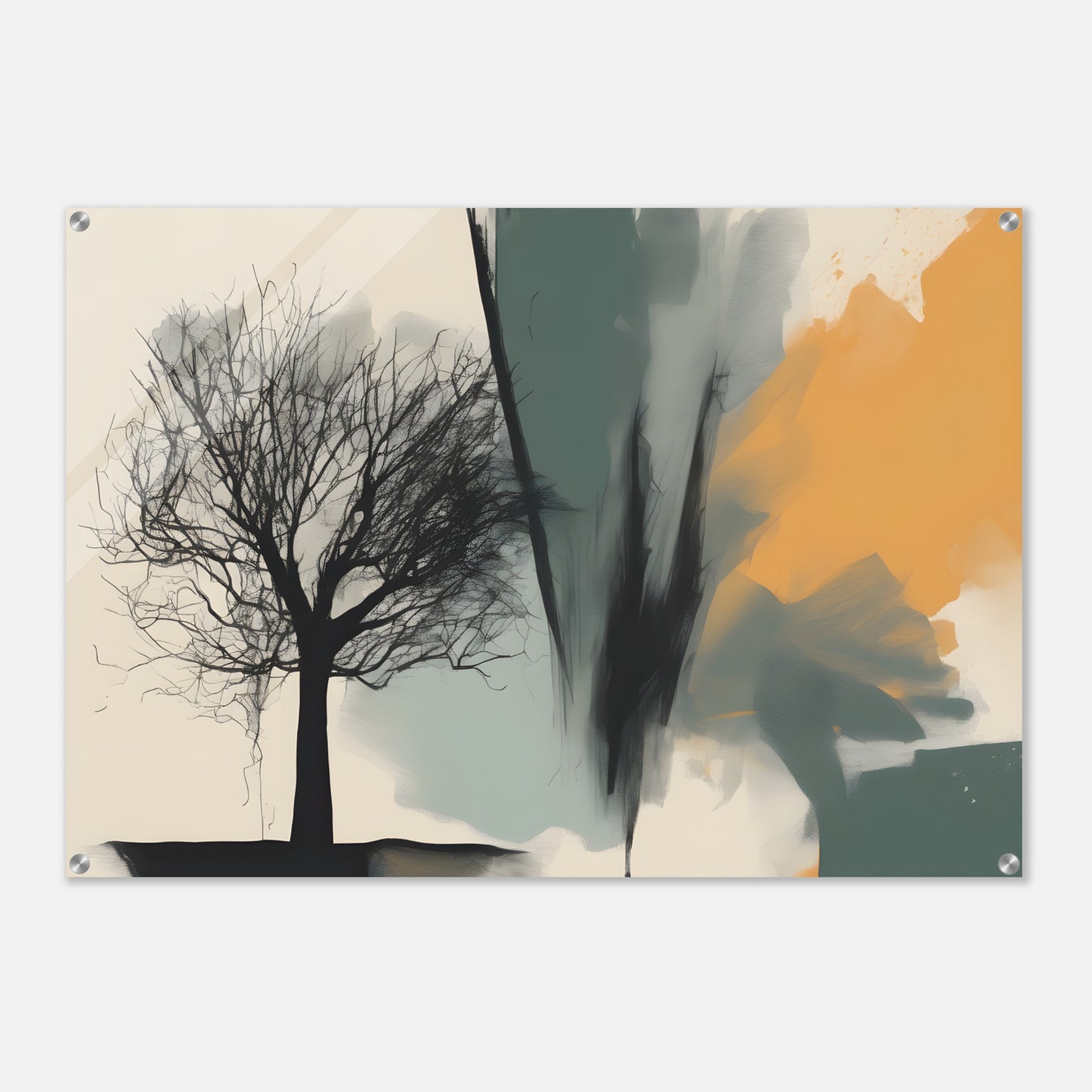 Whimsical Tree - Minimalist Abstract Acrylic Print for Home Decor