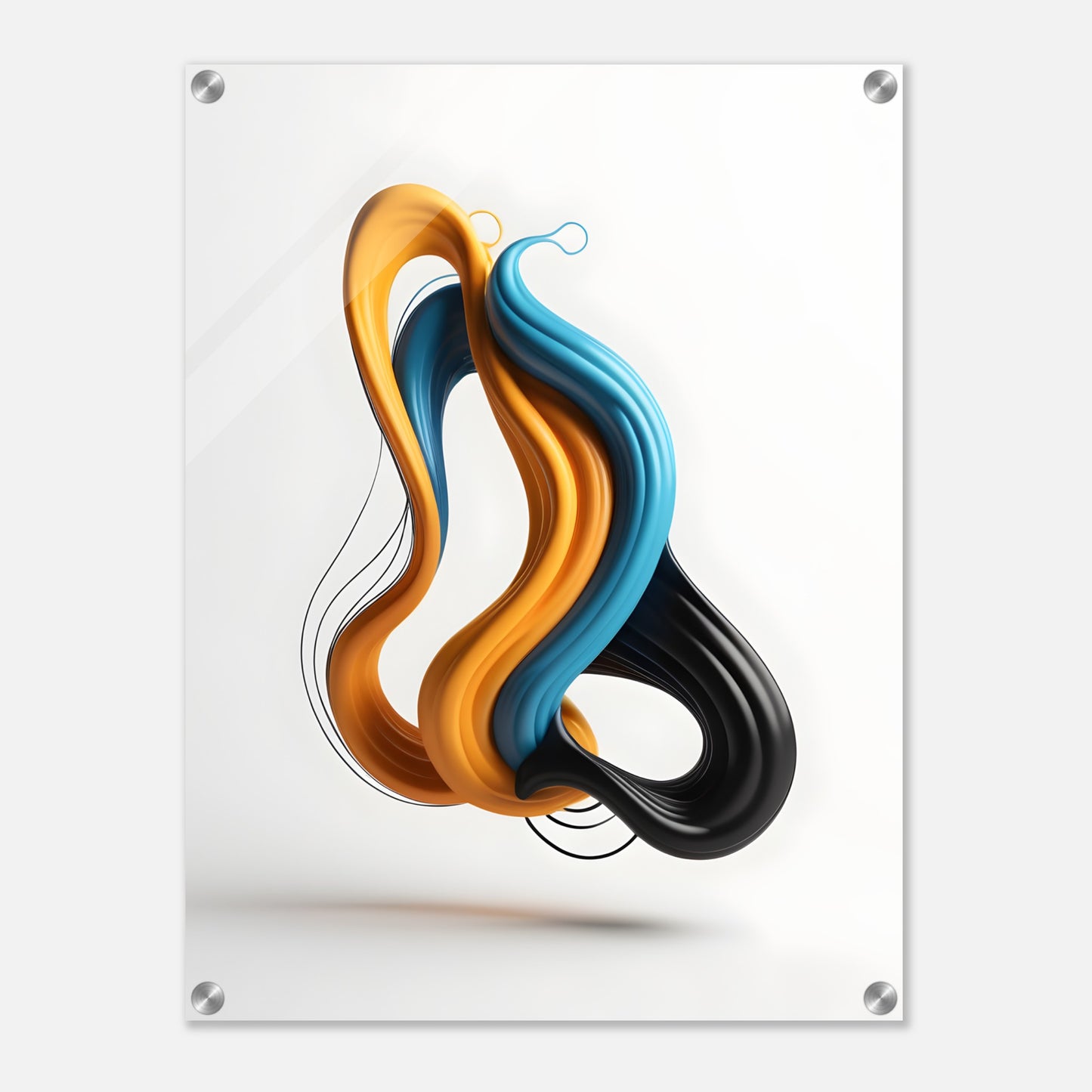 Minimalist Abstract Acrylic Print - Dynamic Flow Art Piece