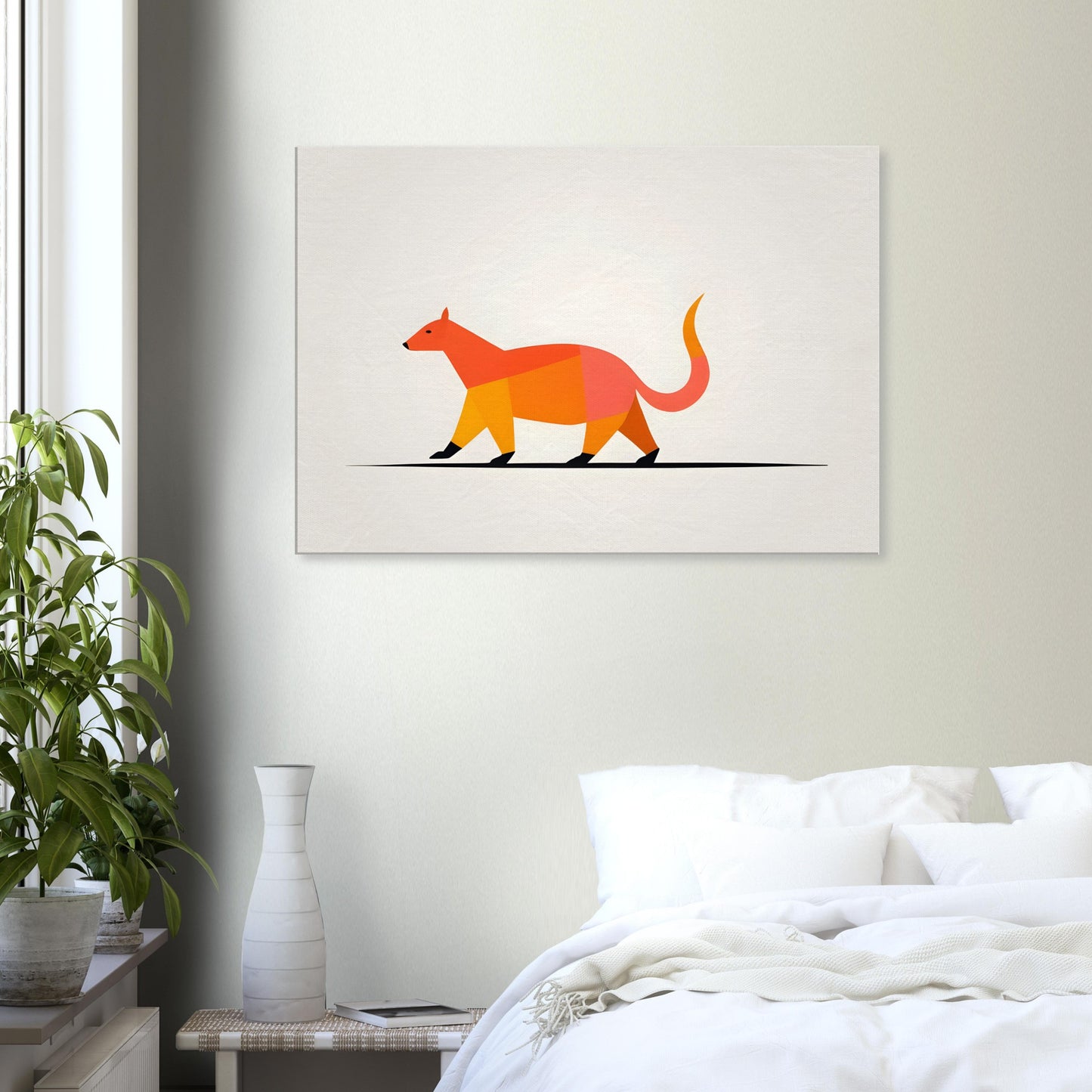 Feline Walk - Minimalist Abstract Wall Art Design