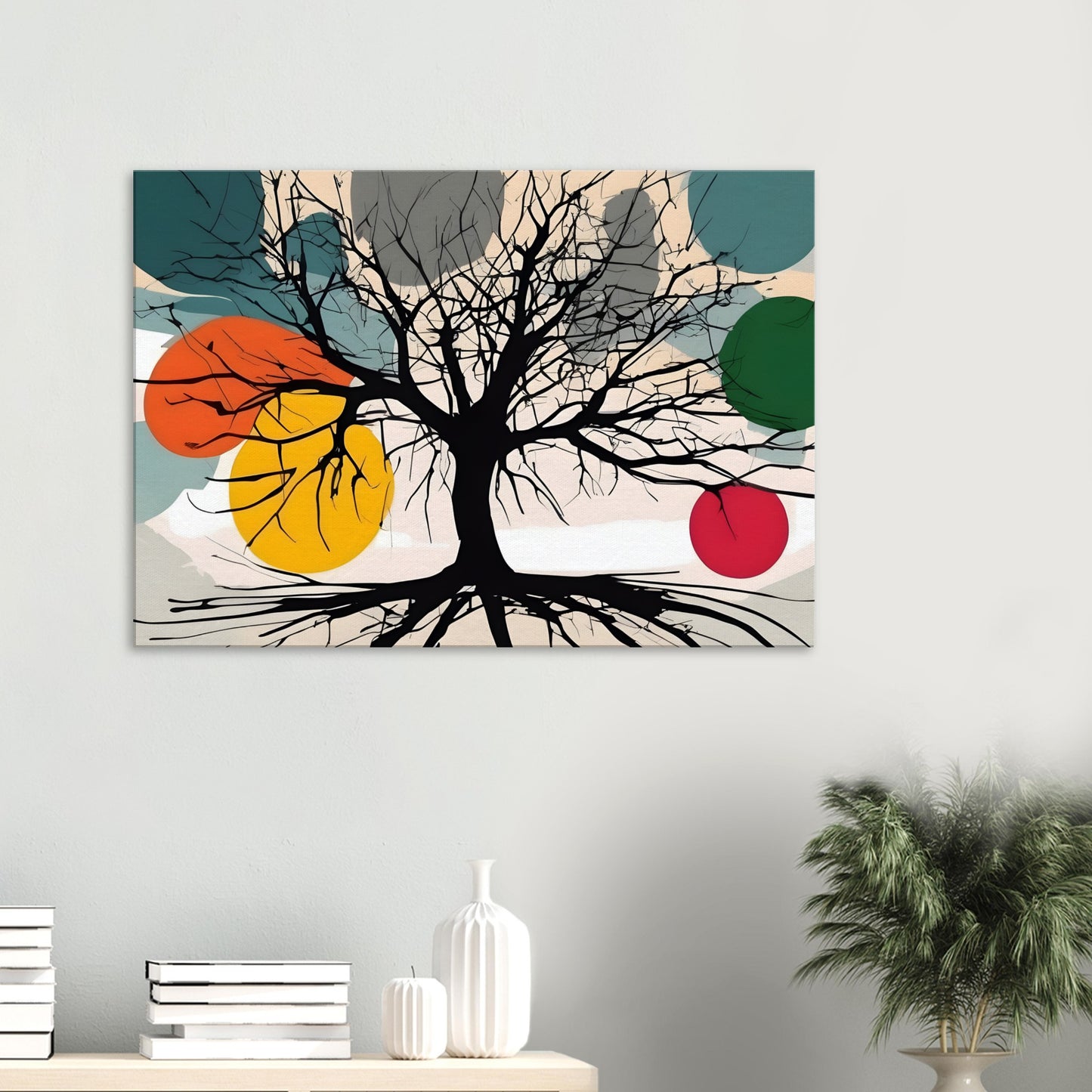 Roots of Serenity - Minimalist Abstract Wall Art