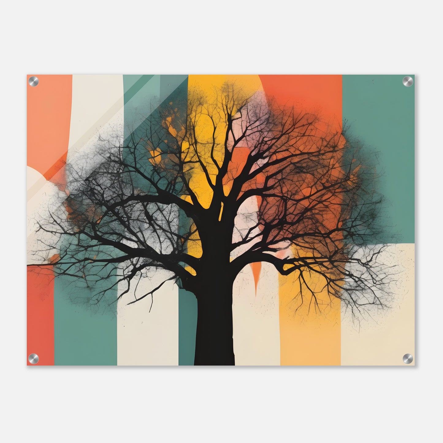 Silhouetted Serenity - Minimalist Abstract Tree Art Print