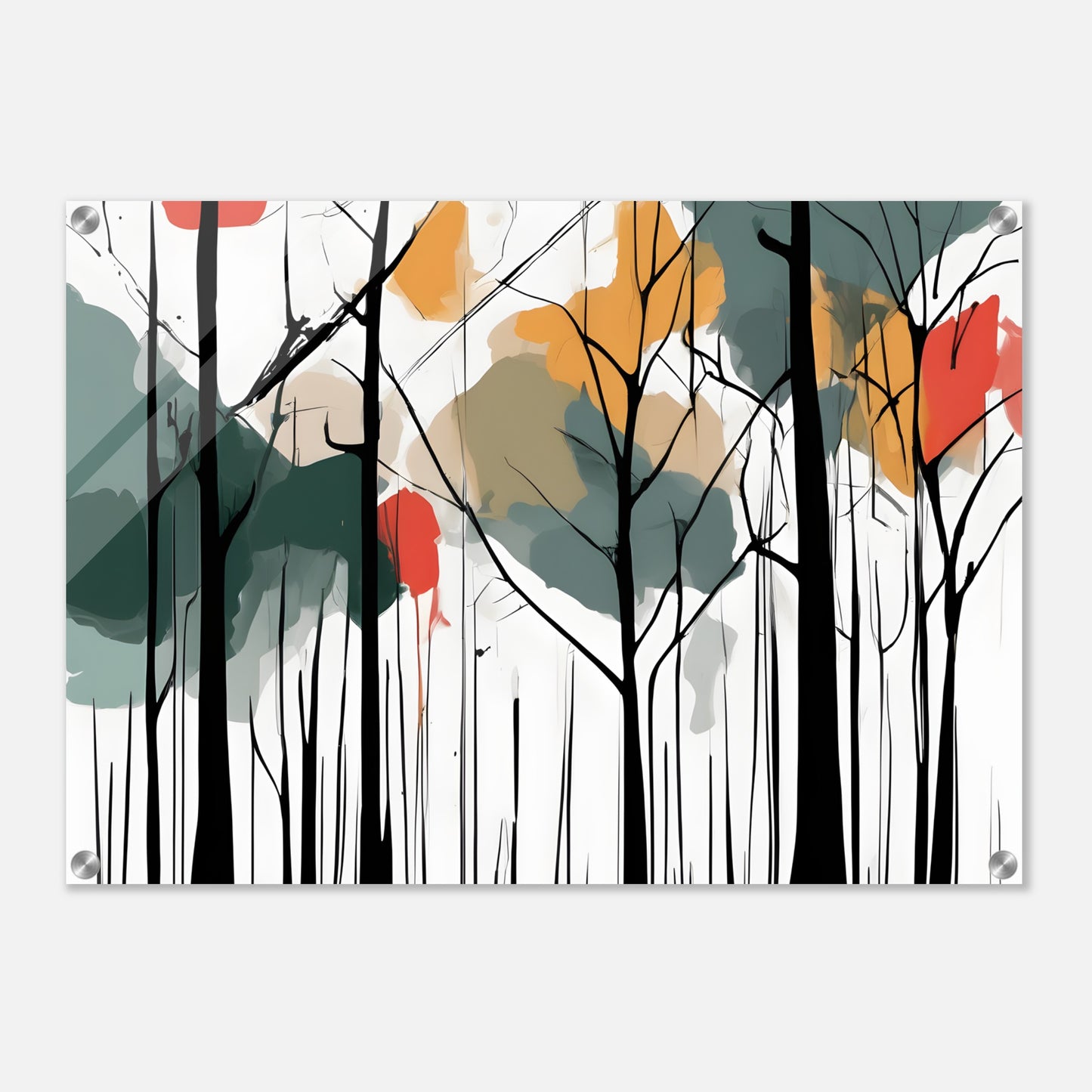 Forest Dreams Minimalist Abstract Acrylic Print