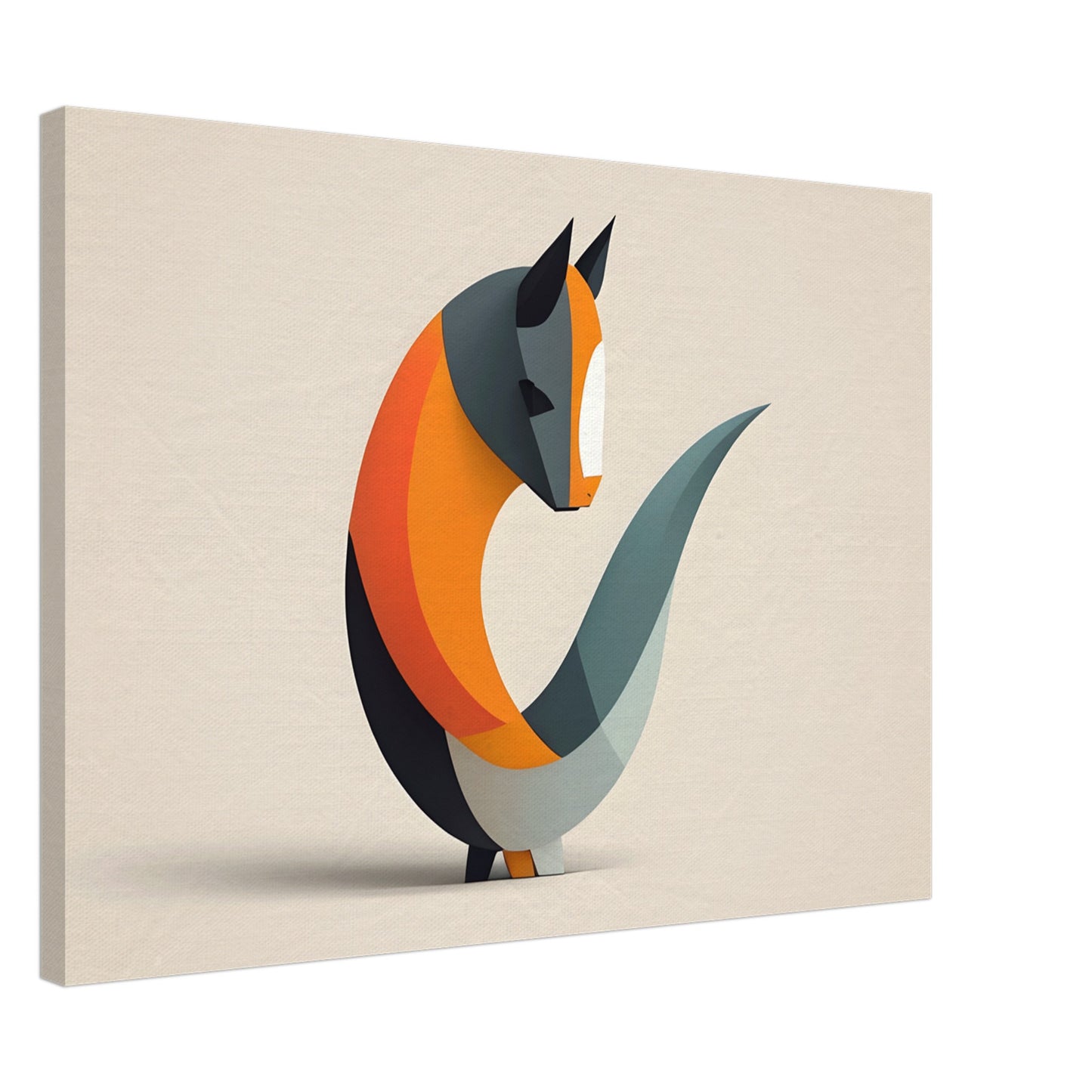 Fox Spirit - Minimalist Abstract Canvas Art