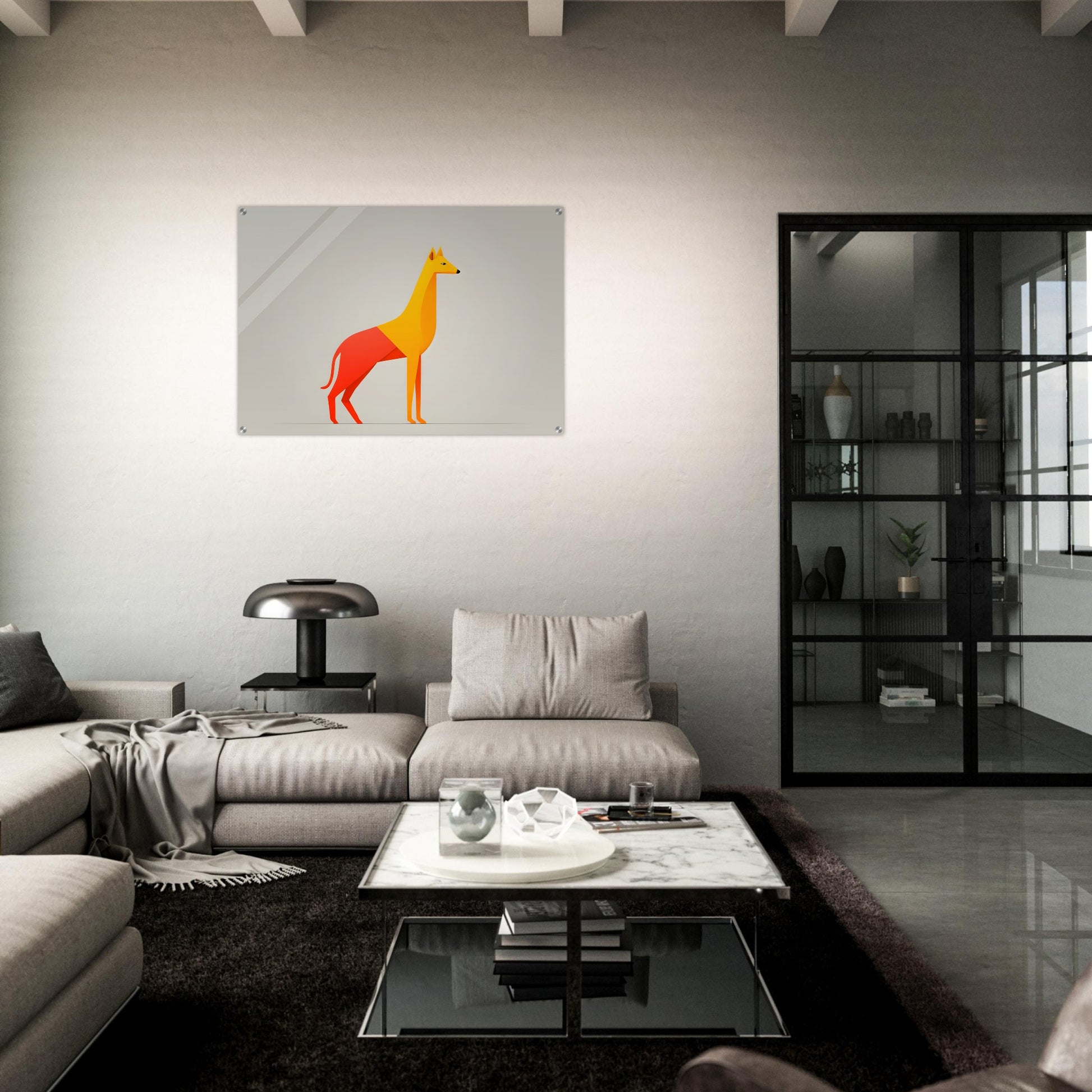 Canine Delight - Vibrant Minimalist Abstract Wall Art