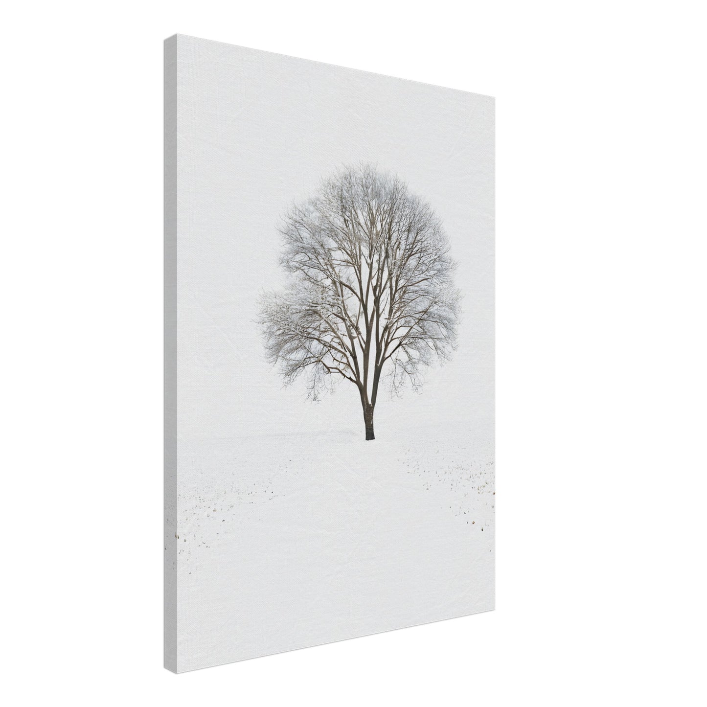 Minimalist Abstract Wall Art of a Winter Tree Landscape