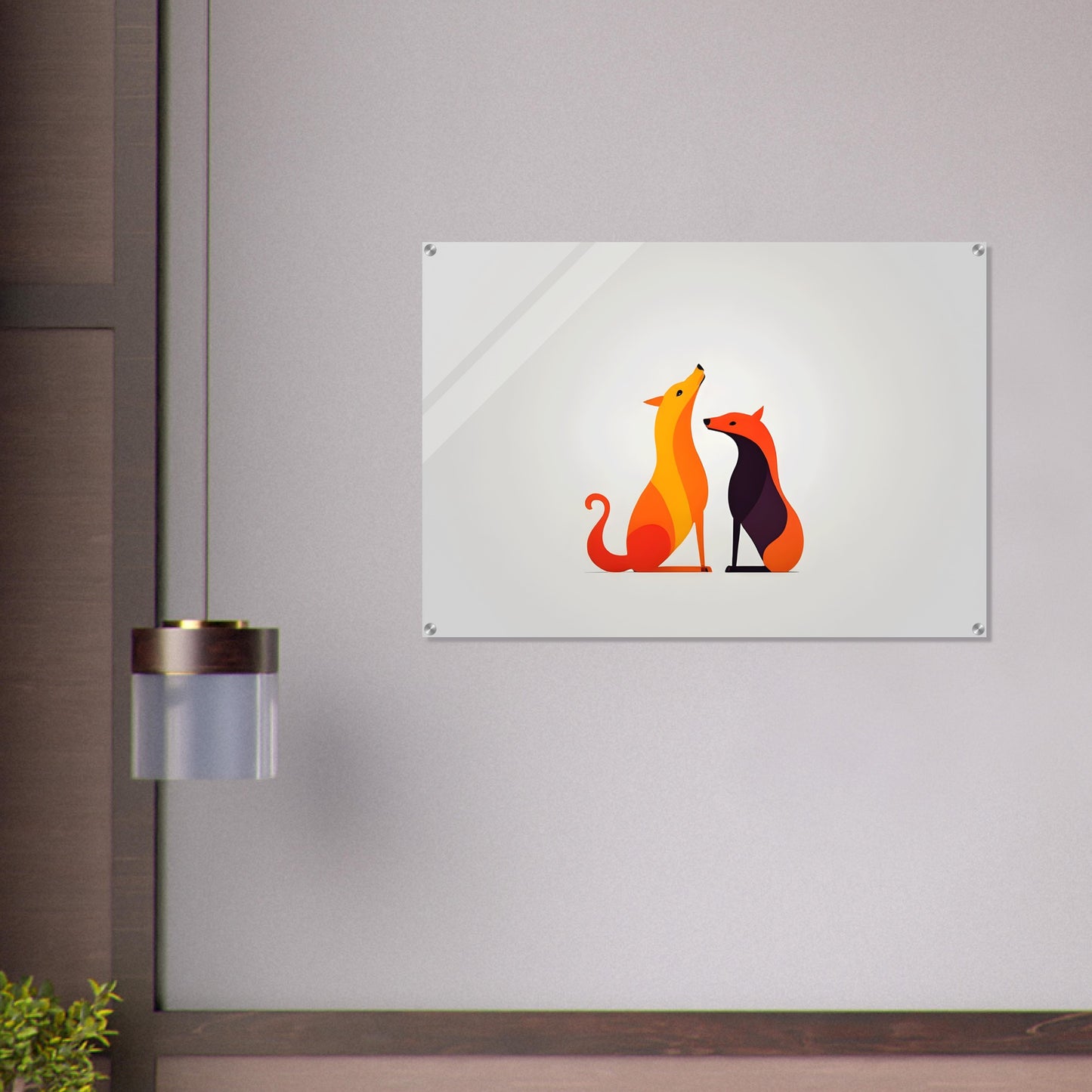 Harmony - Colorful Abstract Animal Companionship Wall Art