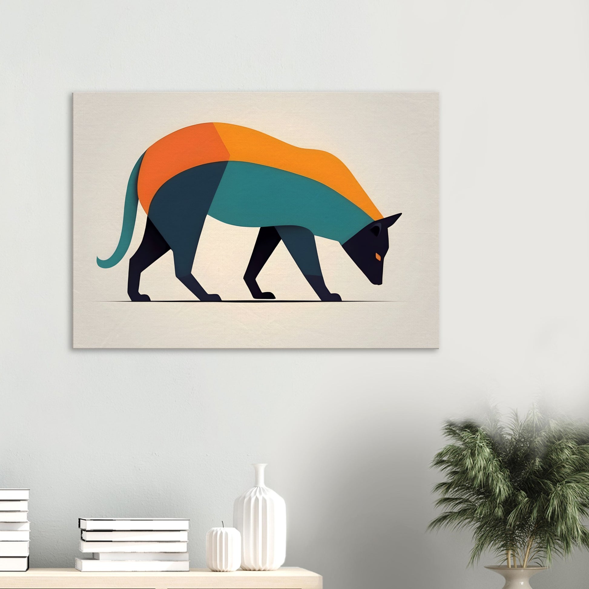 Harmonious Fusion - Minimalist Abstract Animal Wall Art