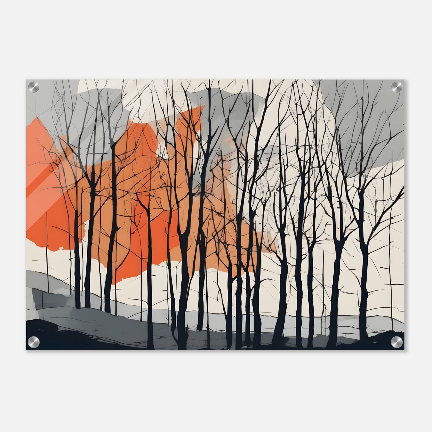 Whispering Trees - Minimalist Abstract Acrylic Print