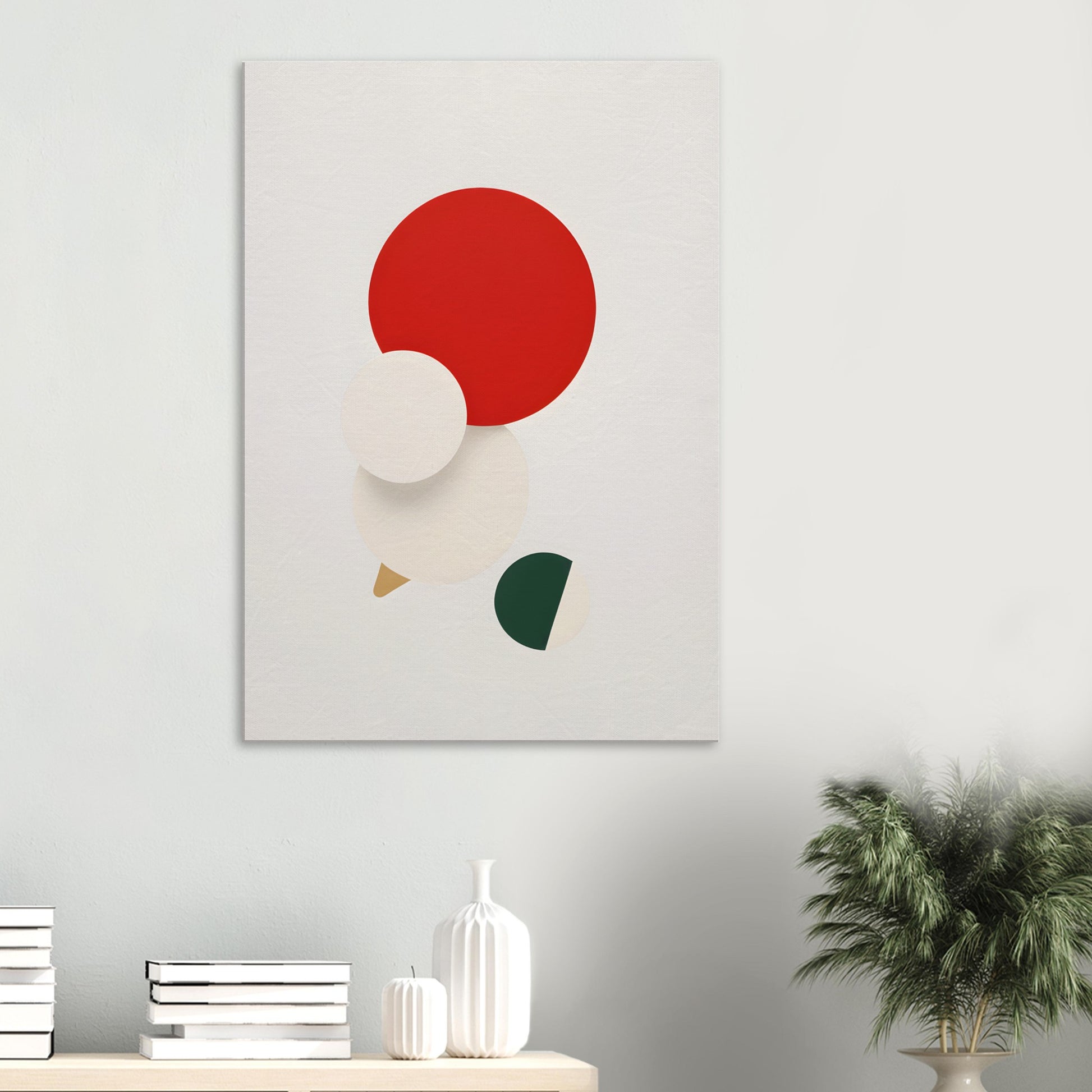 Joyful Harmony - Minimalist Abstract Christmas Art