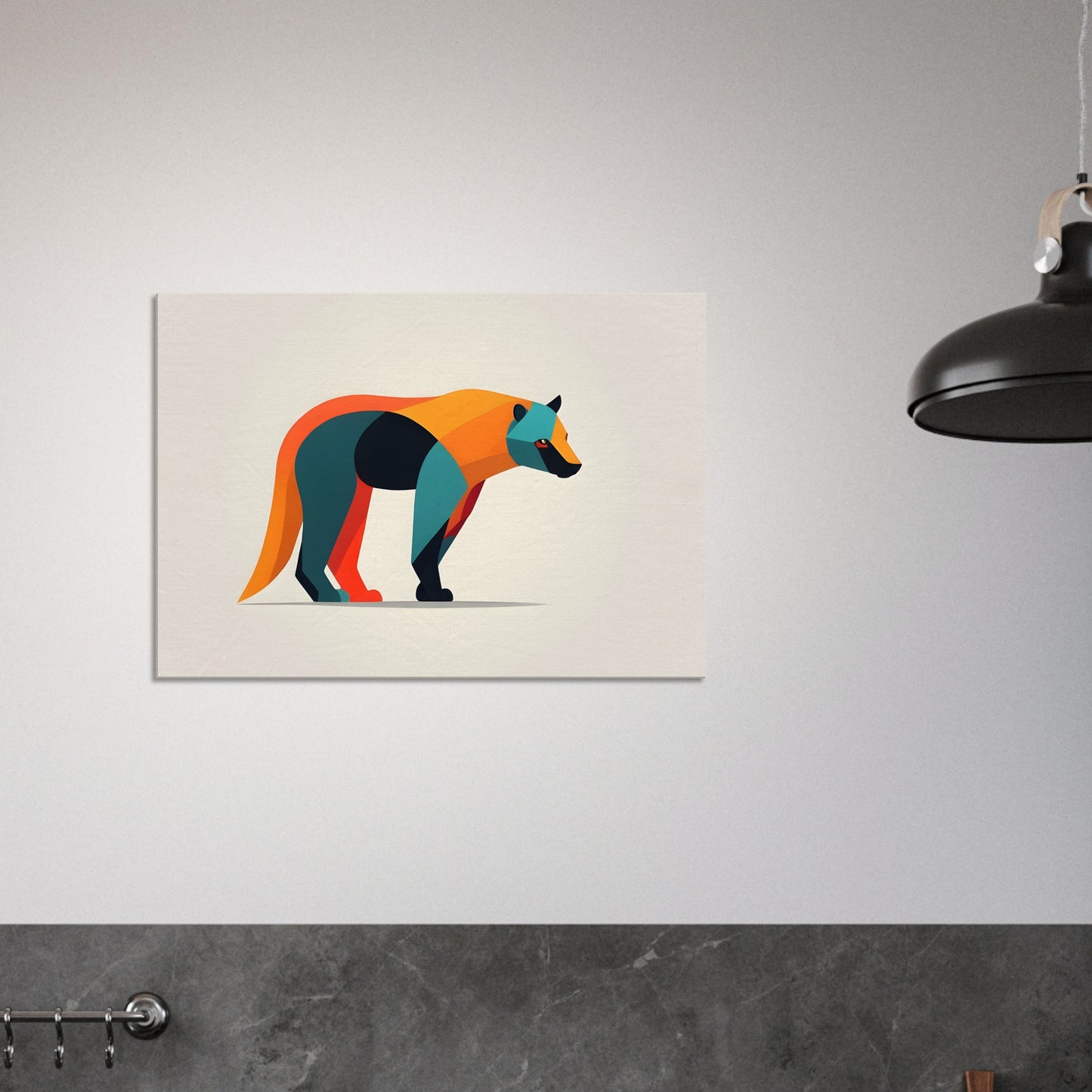 Bear Essence - Bold Minimalist Abstract Art Print