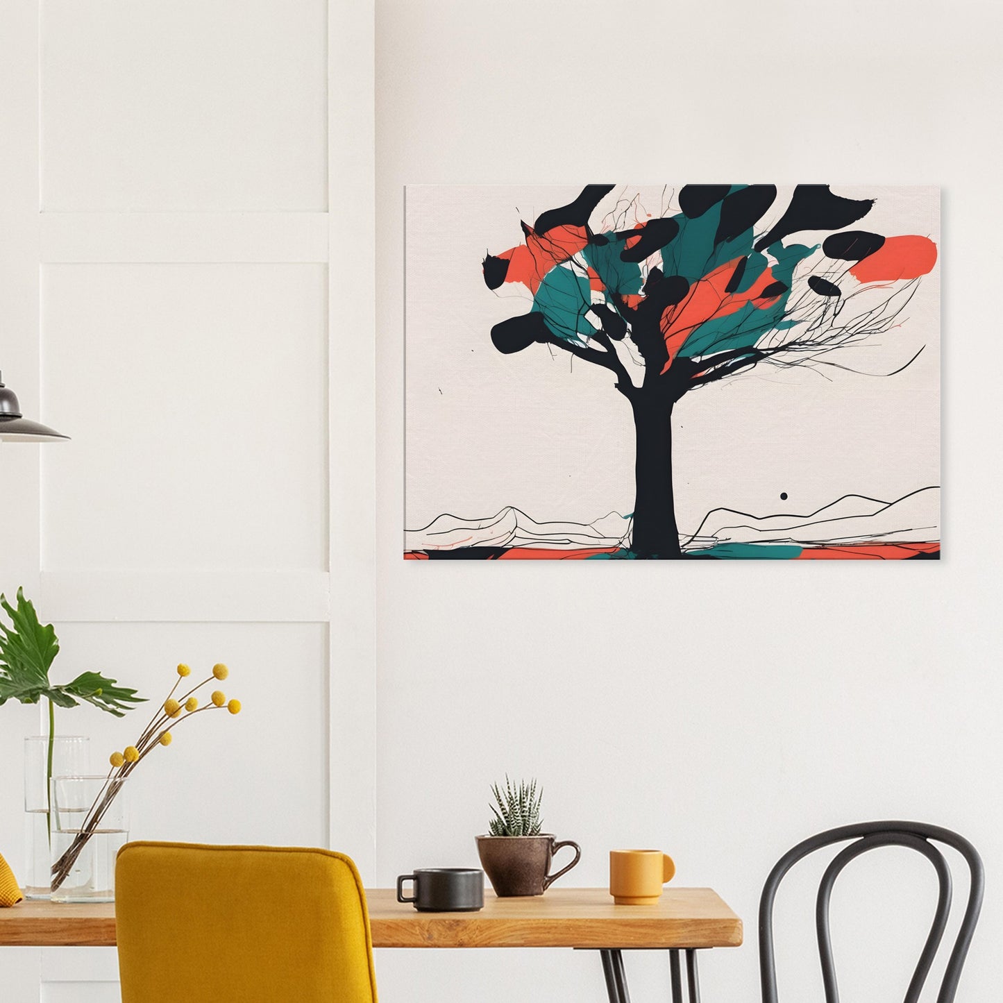 Ethereal Whispers - Bold Minimalist Abstract Tree Art