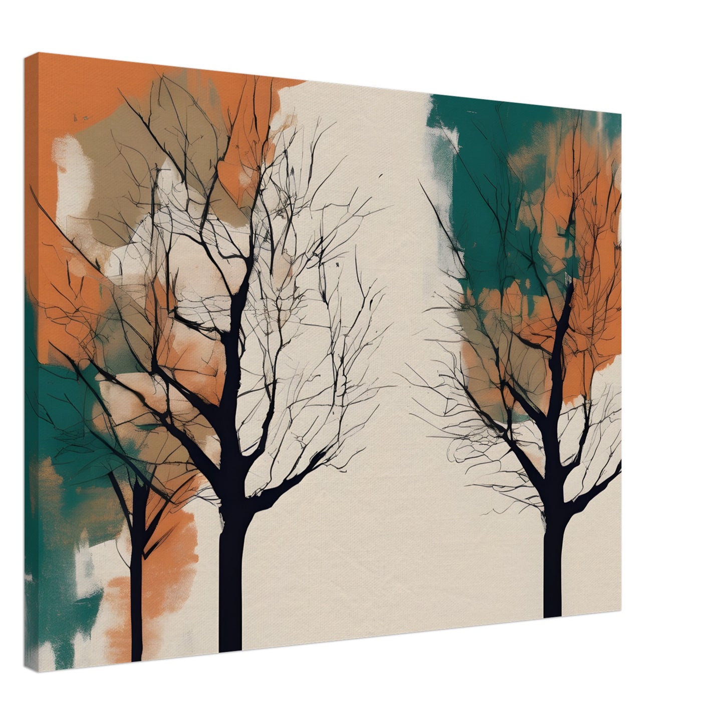 Nature's Silence - Abstract Tree Canvas Art