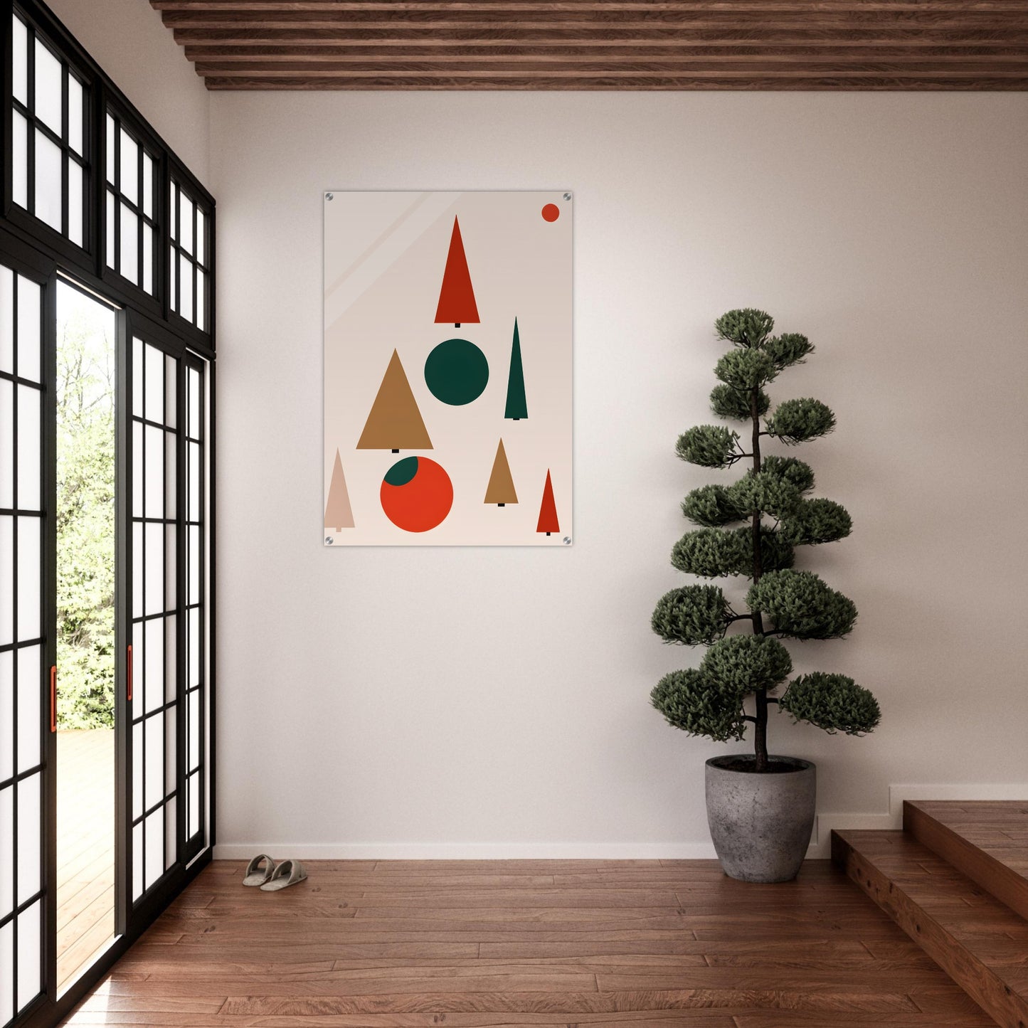 Geometric Christmas - Minimalist Acrylic Art