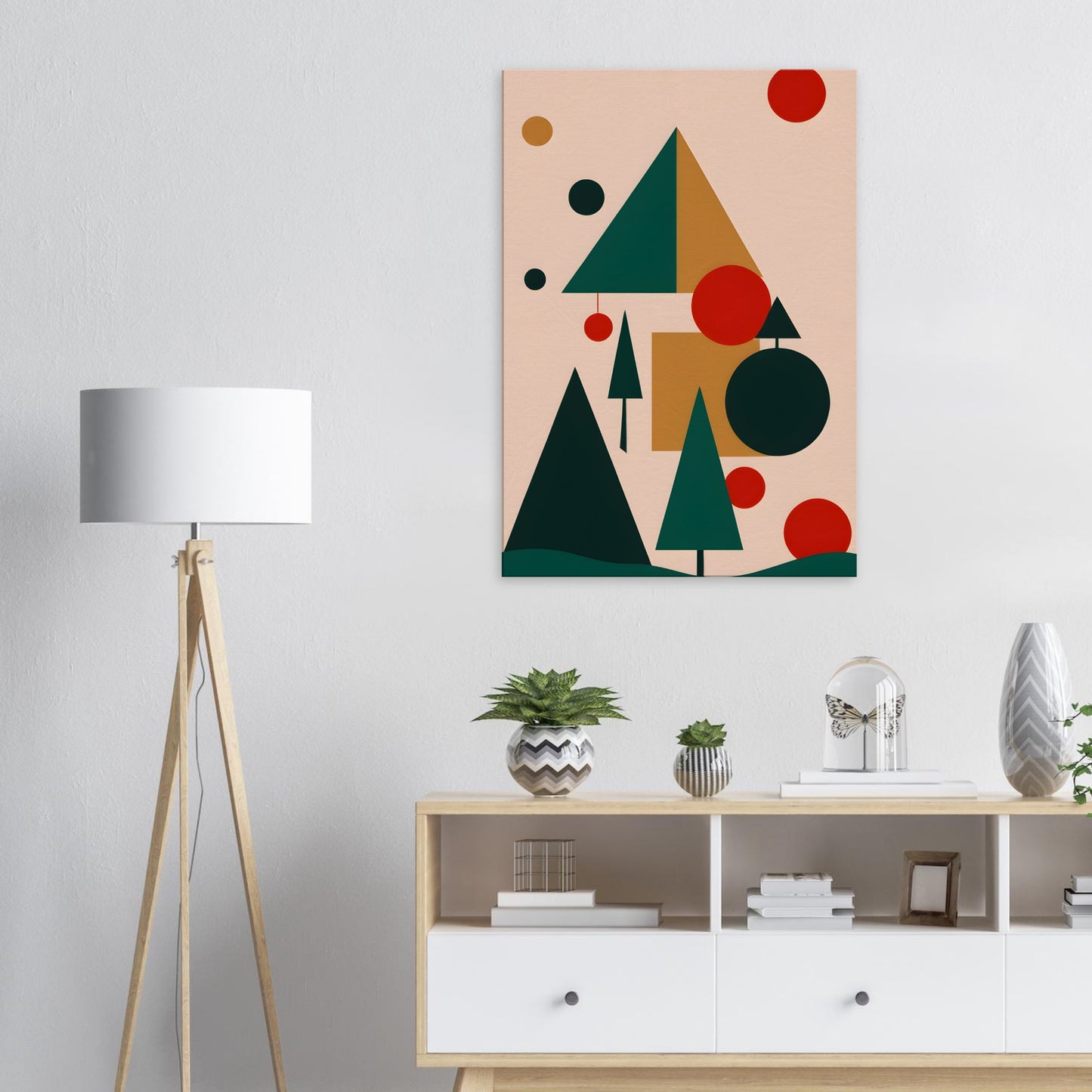 Serene Christmas - Abstract Minimalist Wall Art