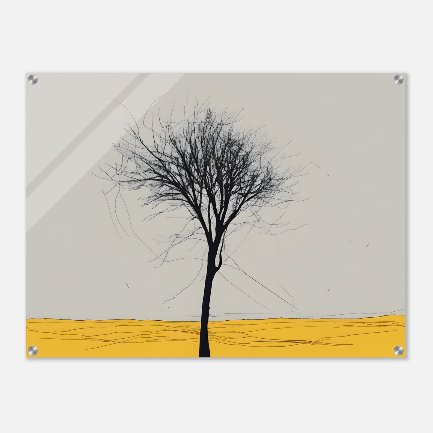 Tree of Solitude - Minimalist Abstract Wall Art