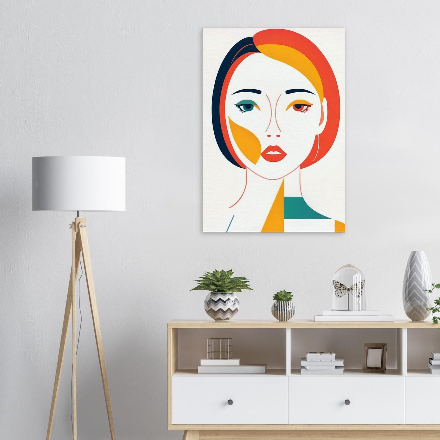 Expression - Bold Minimalist Abstract Portrait Art