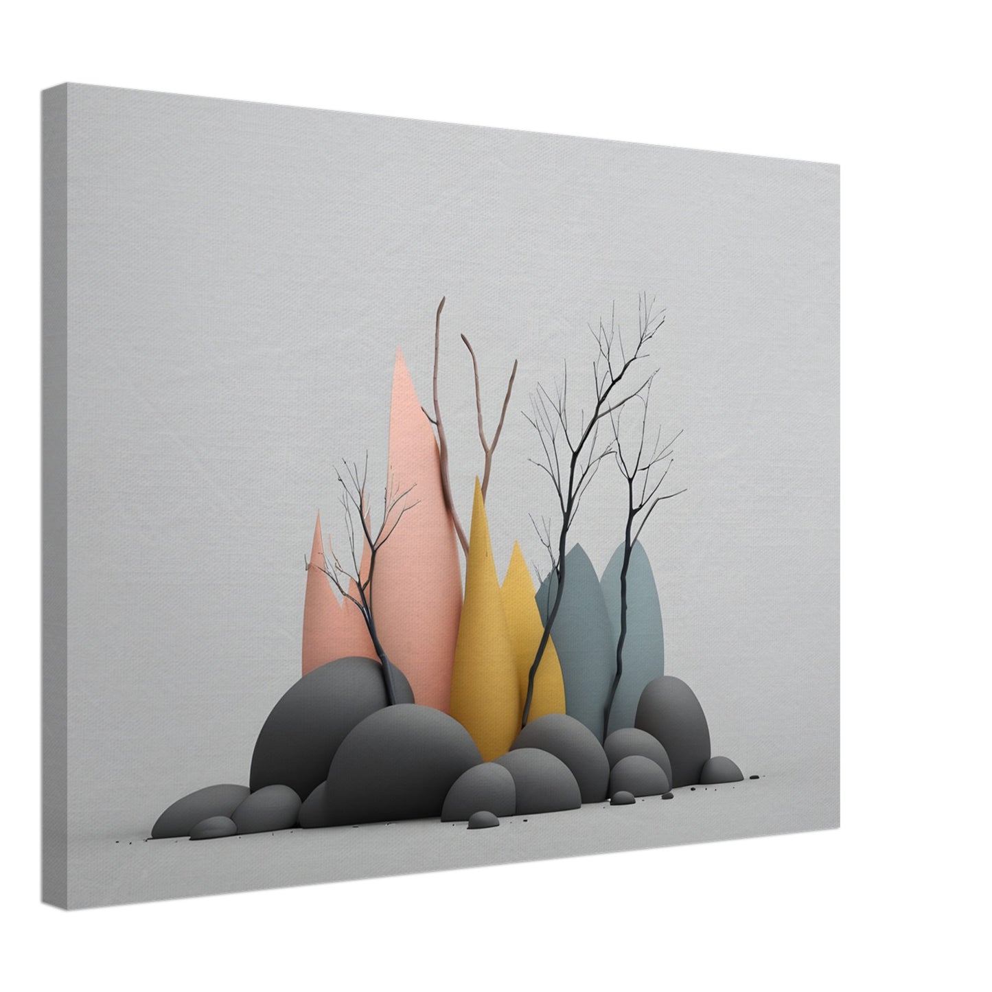 Minimalist Abstract Canvas Print - Serene Nature Scene