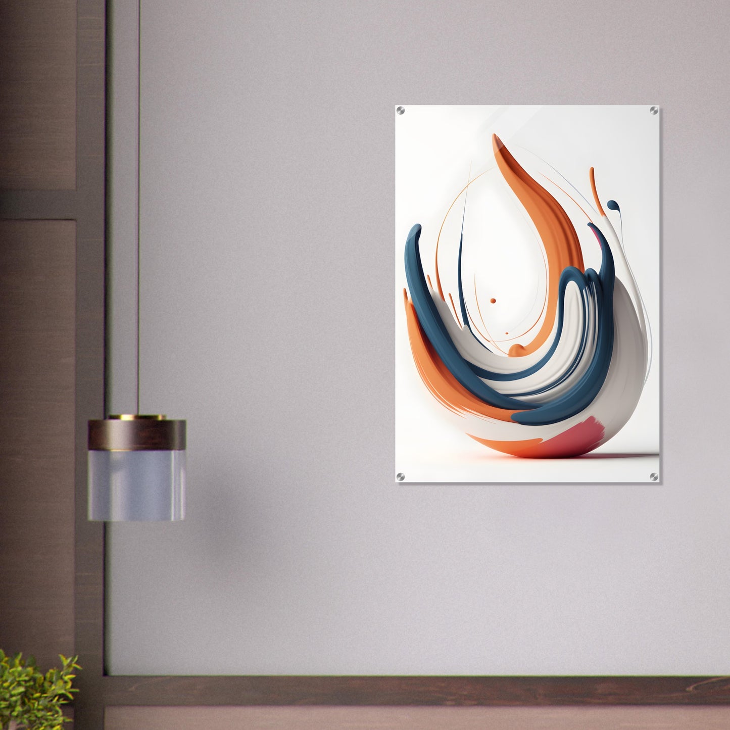 Vibrant Acrylic Print Minimalist Abstract Wall Art