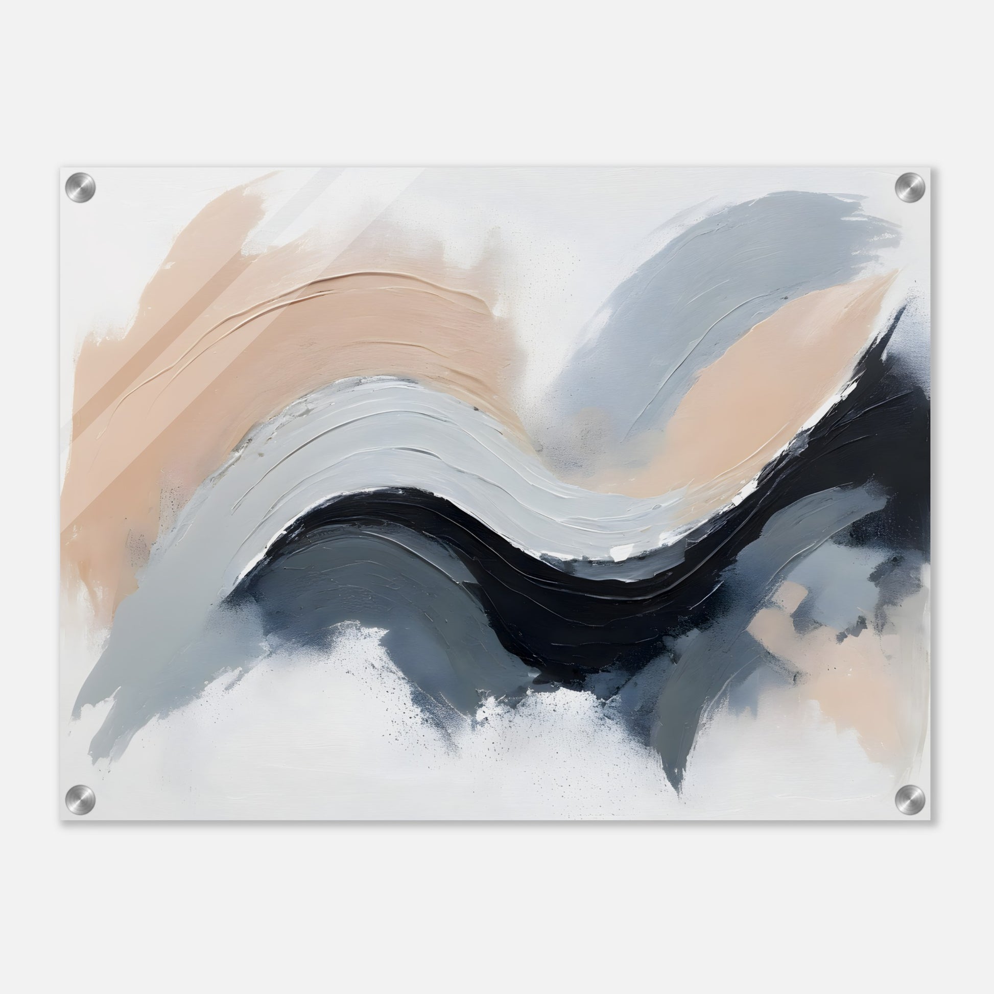 Elegant Wavescape: Abstract Acrylic Wall Art