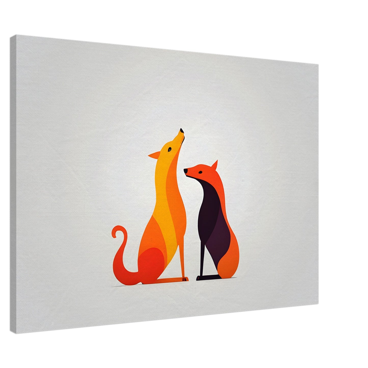 Harmony - Minimalist Abstract Canine Canvas Art