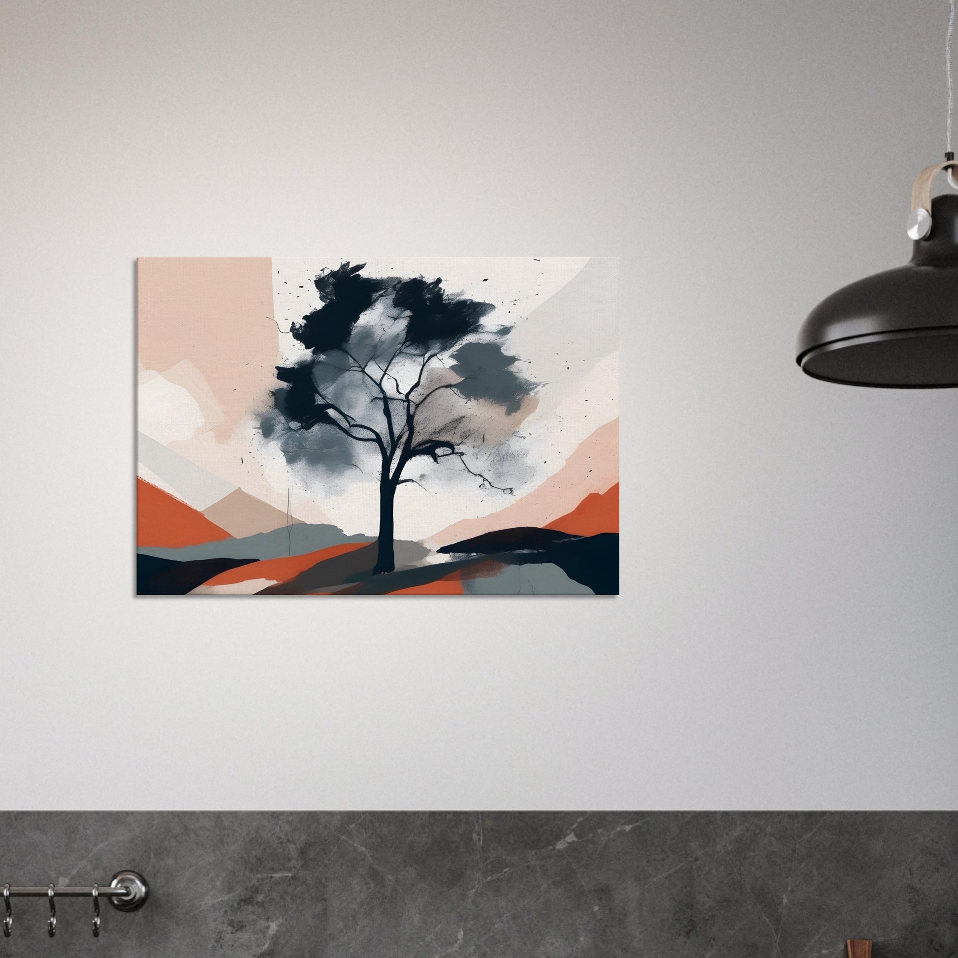 Silhouette Serenity - Minimalist Abstract Tree Art Print